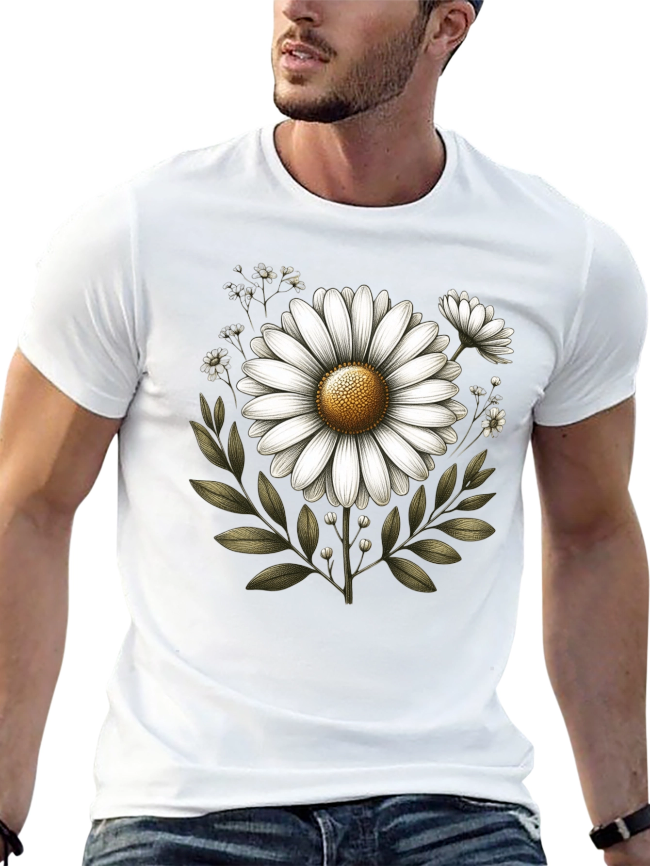 Floral Graphic T-Shirt - Classic Daisy Design