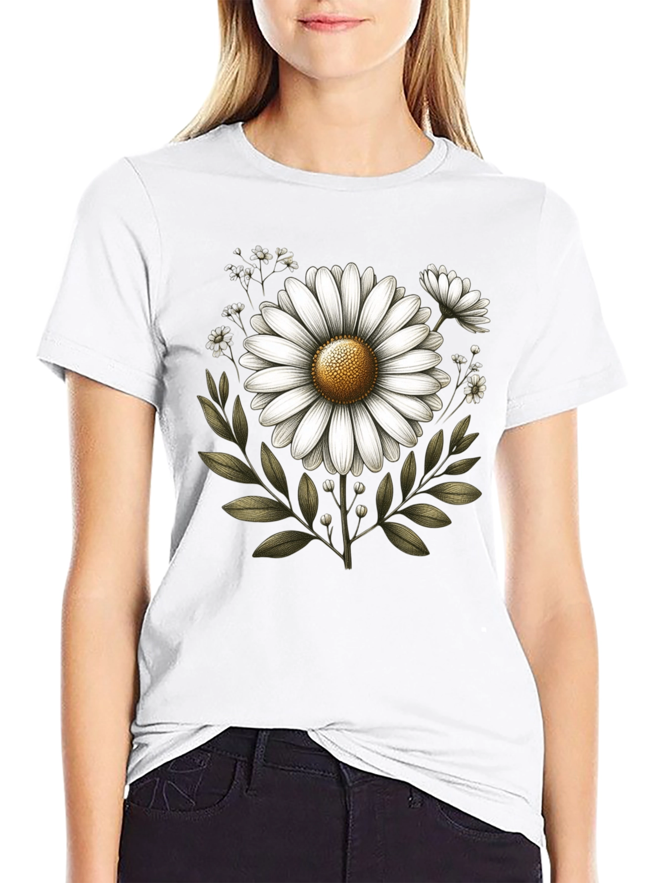 Floral Graphic T-Shirt - Classic Daisy Design