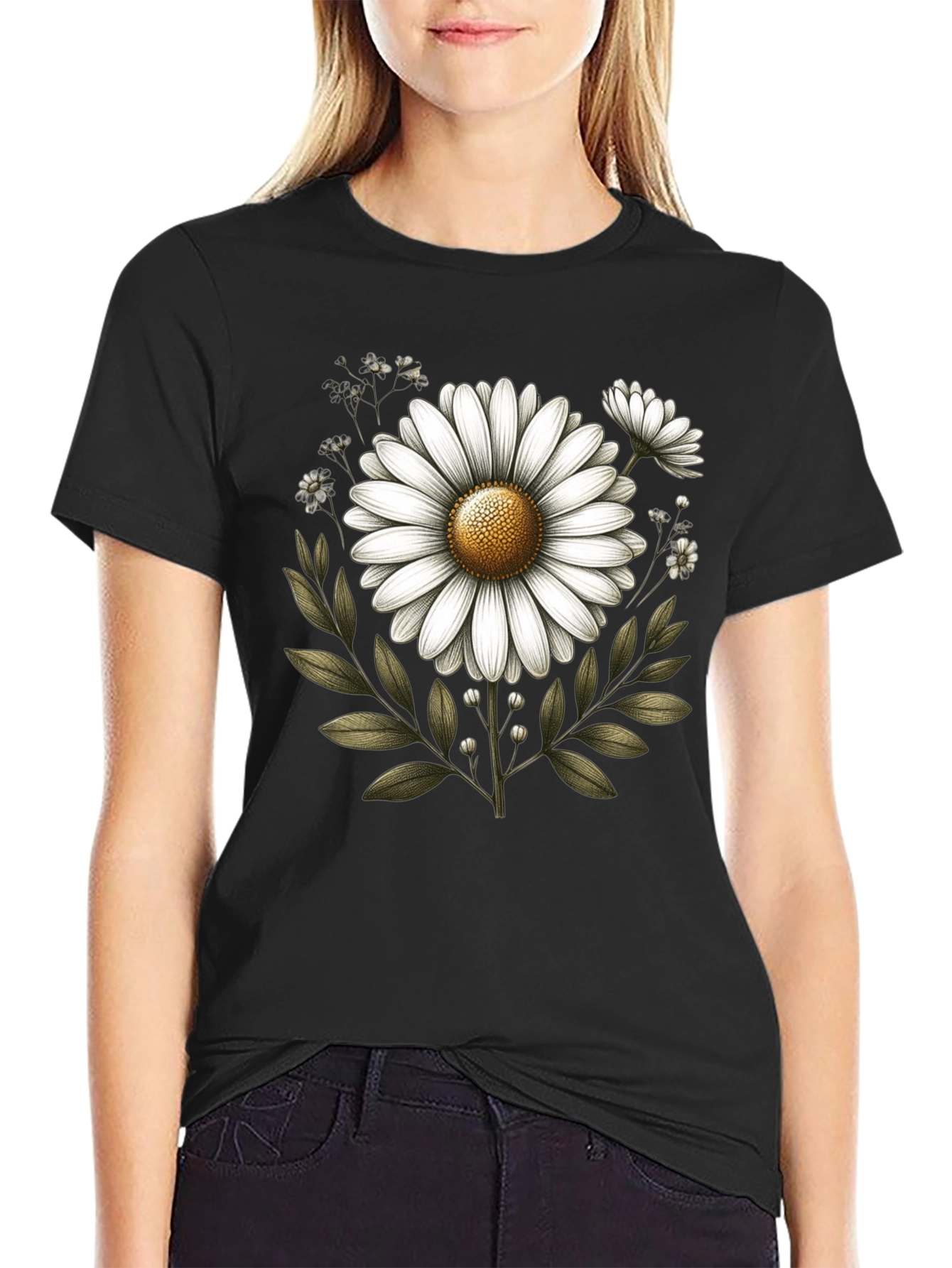 Floral Graphic T-Shirt - Classic Daisy Design