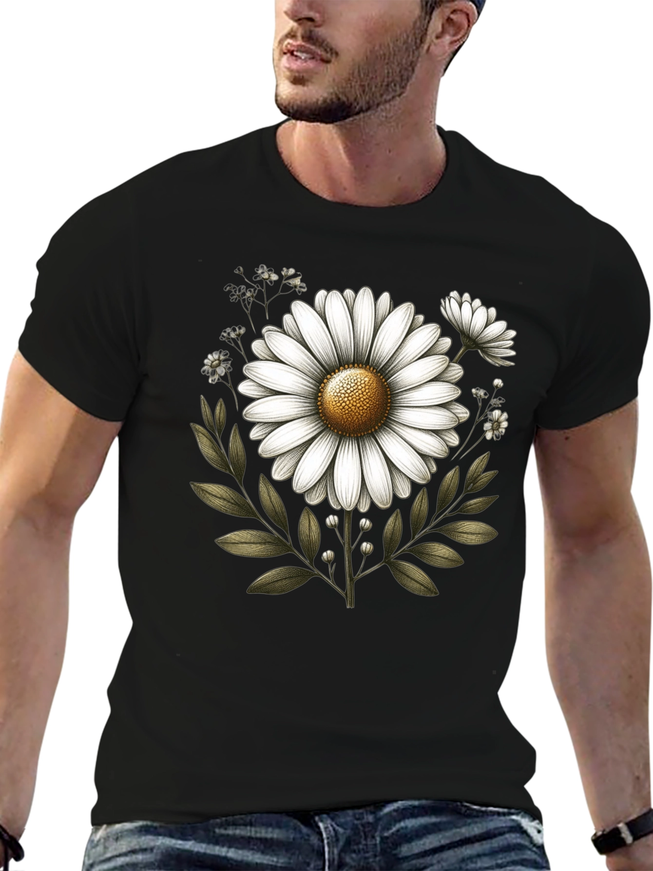 Floral Graphic T-Shirt - Classic Daisy Design