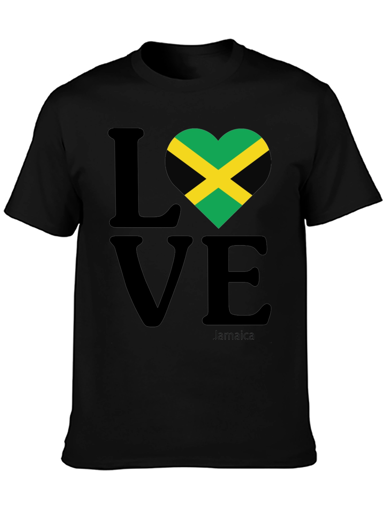 Jamaica Love T-Shirt - Black Graphic Tee