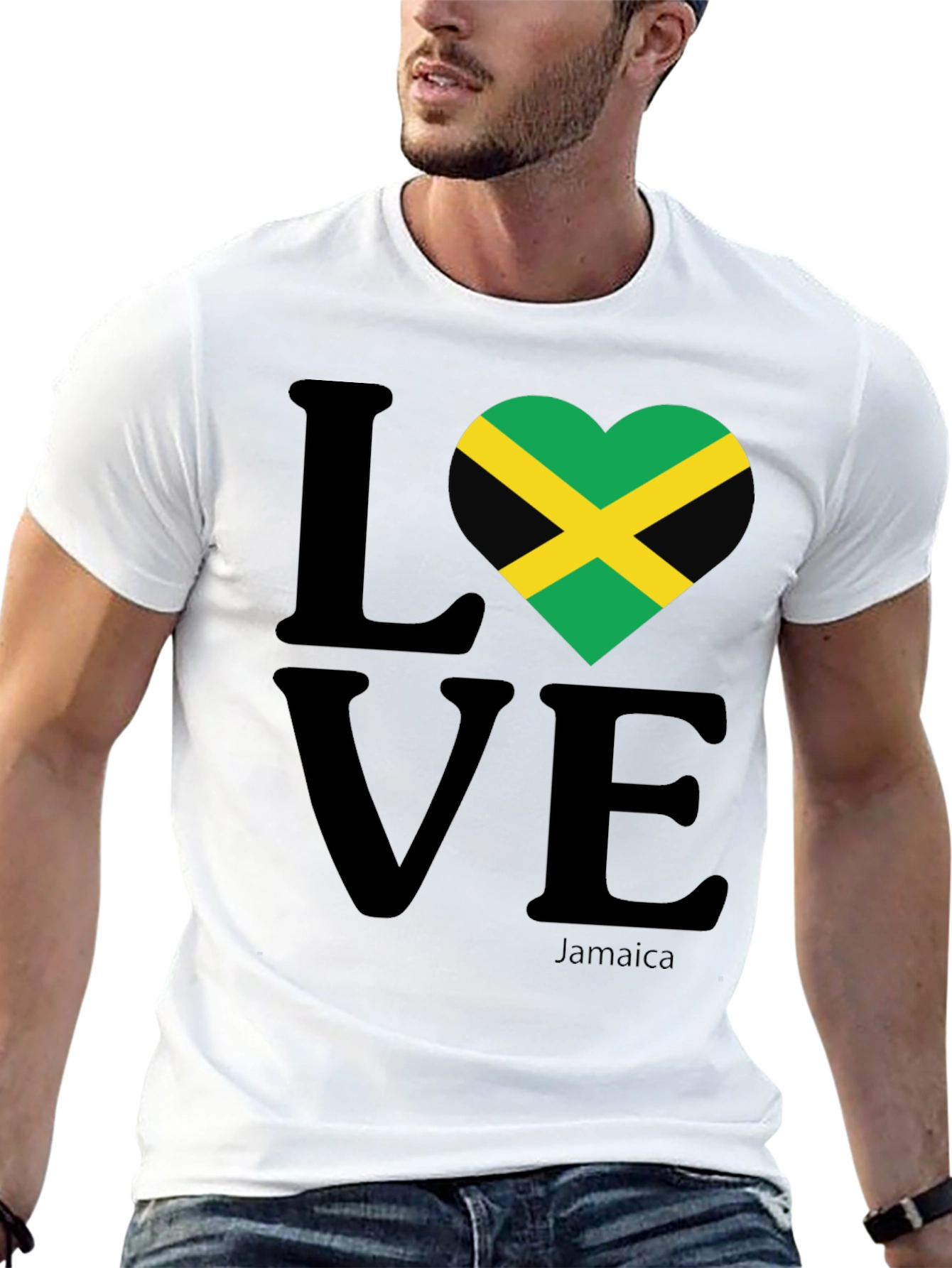 Jamaica Love T-Shirt - Black Graphic Tee