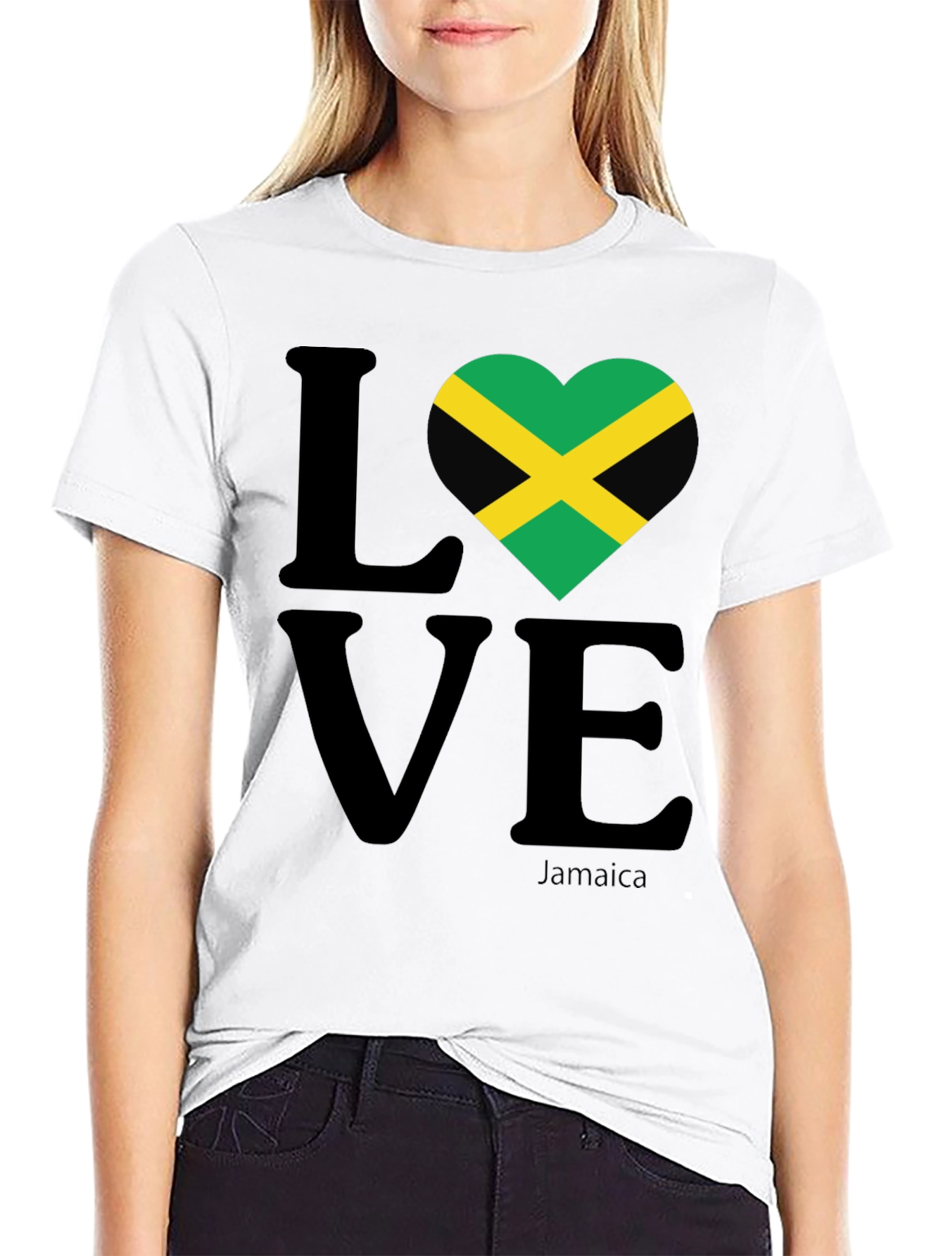 Jamaica Love T-Shirt - Black Graphic Tee