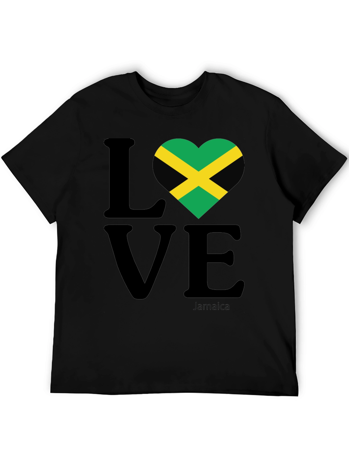 Jamaica Love T-Shirt - Black Graphic Tee