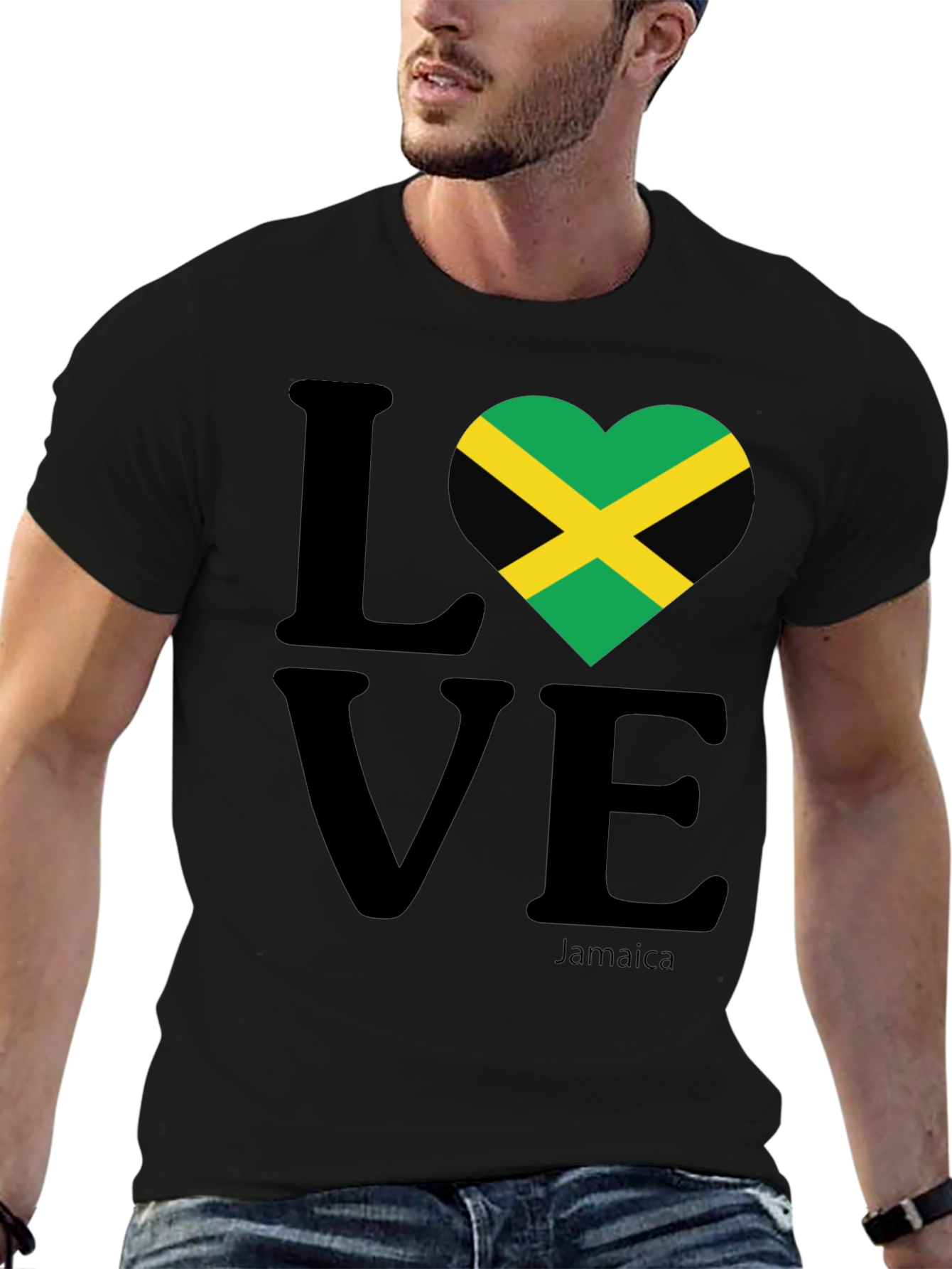 Jamaica Love T-Shirt - Black Graphic Tee