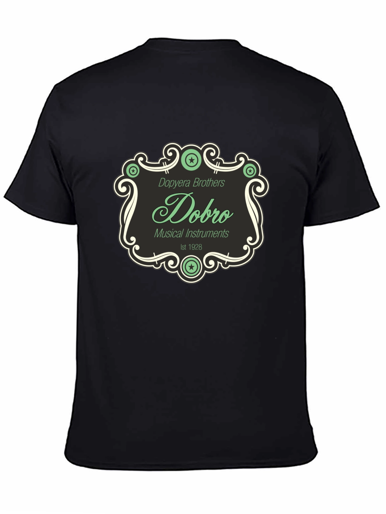 Dobro Brothers Musical Instruments Black T-Shirt