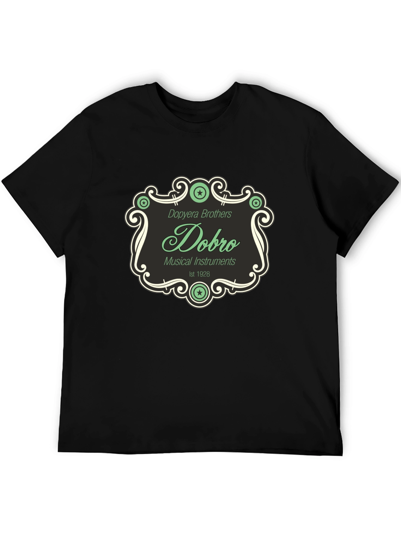 Dobro Brothers Musical Instruments Black T-Shirt
