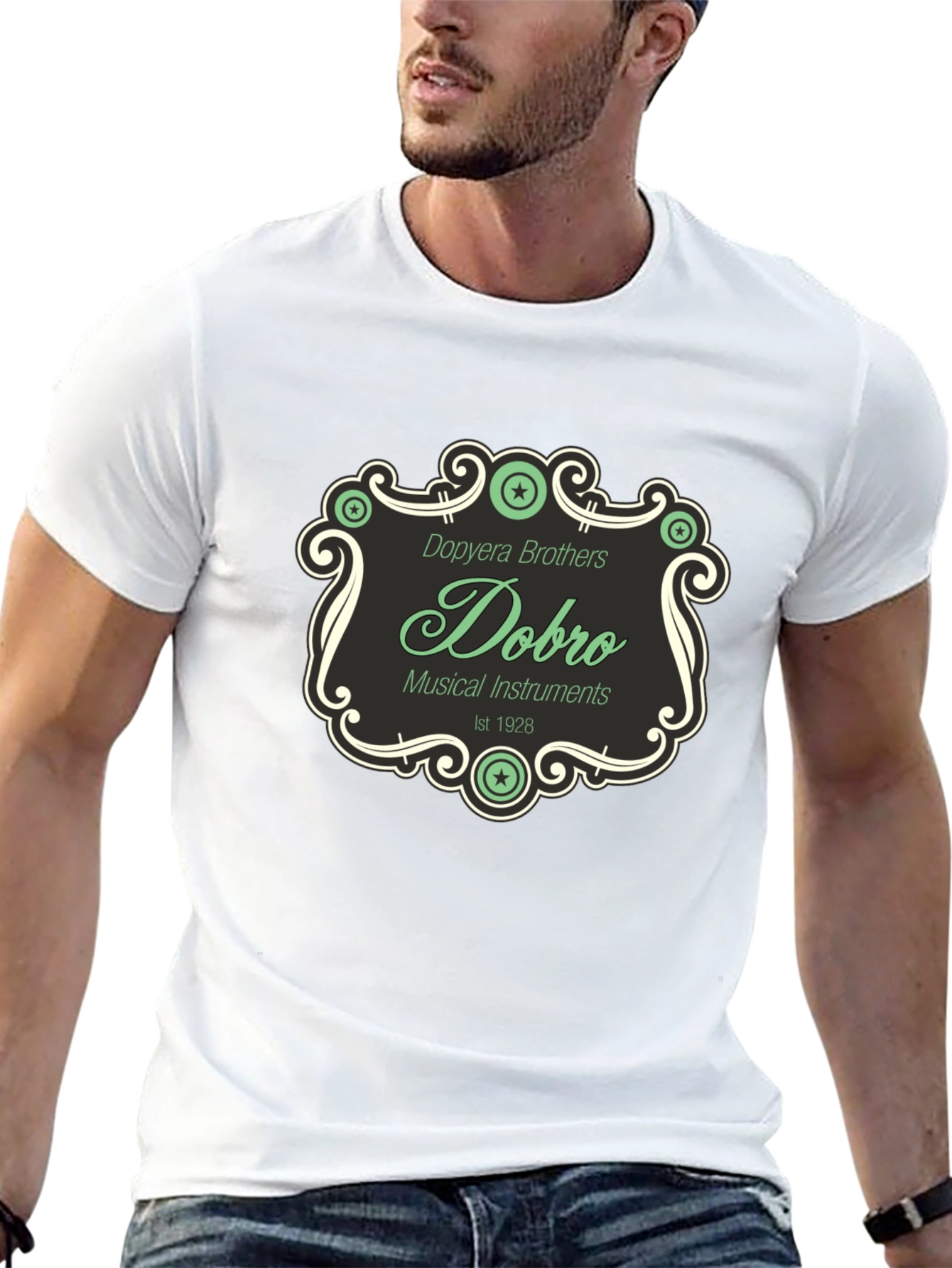 Dobro Brothers Musical Instruments Black T-Shirt