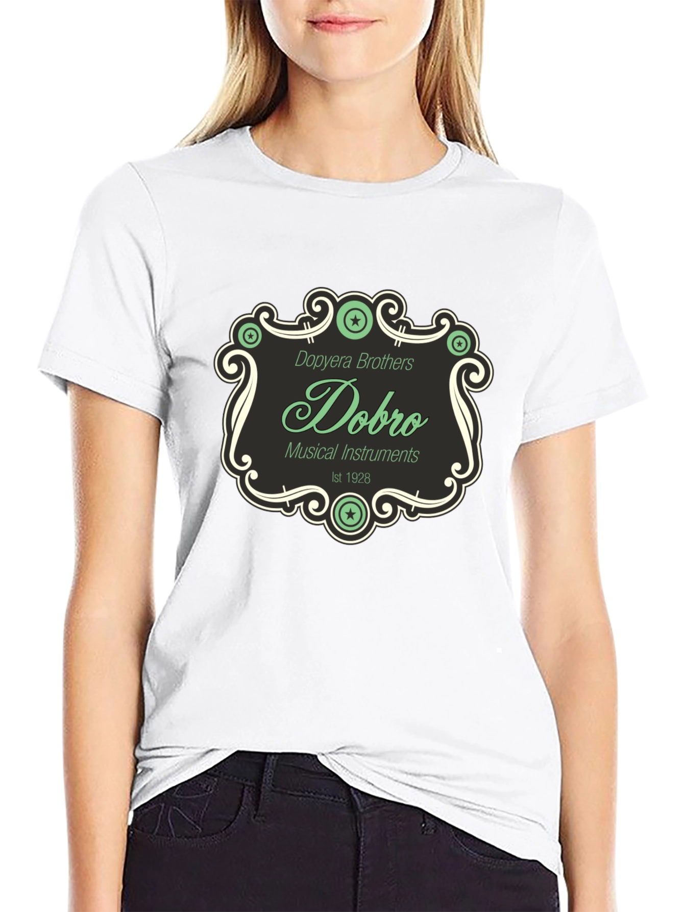Dobro Brothers Musical Instruments Black T-Shirt