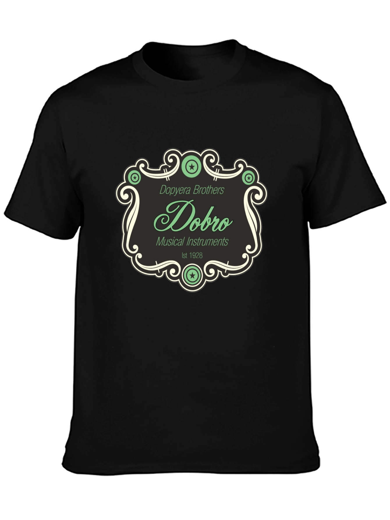 Dobro Brothers Musical Instruments Black T-Shirt