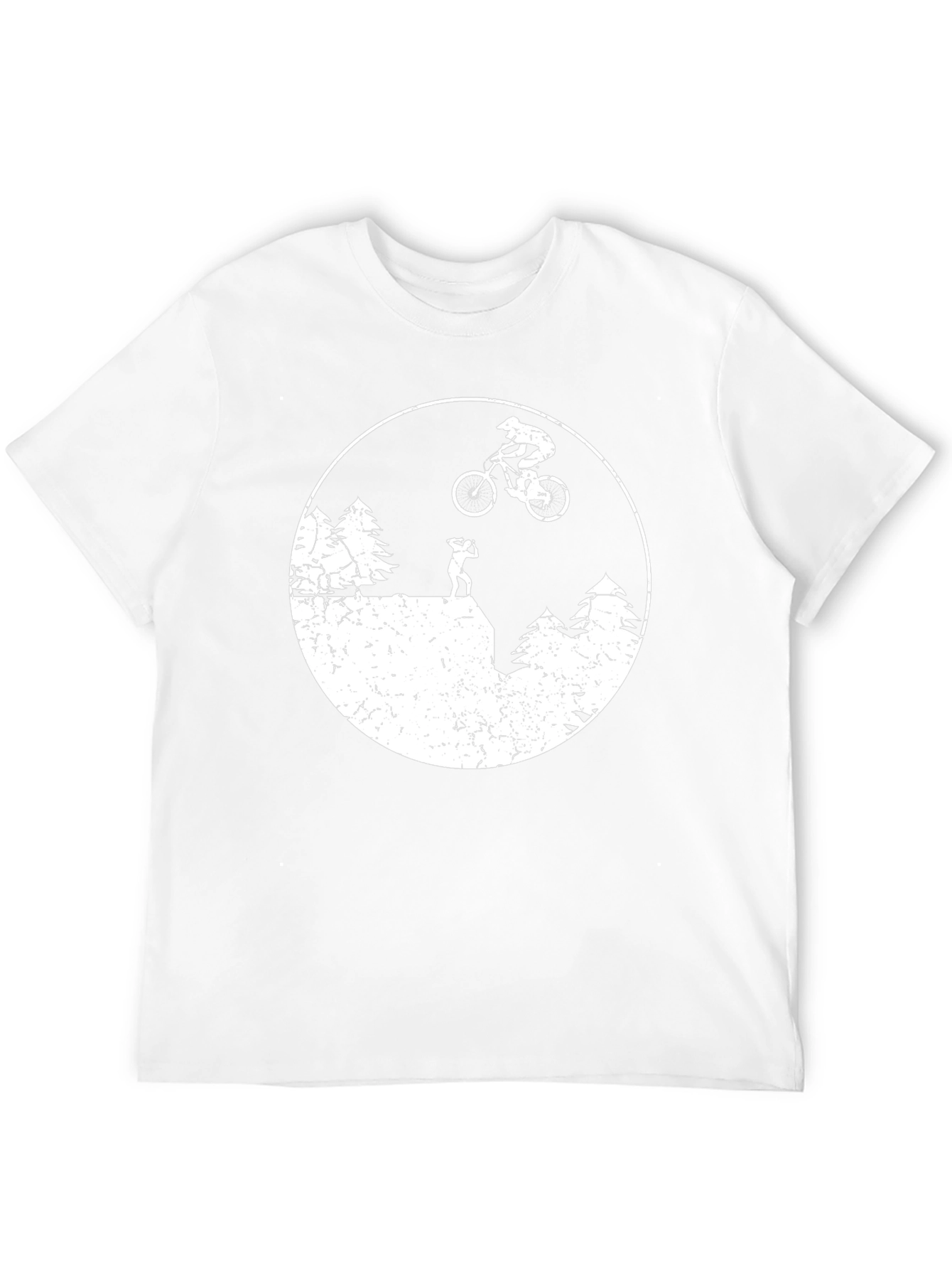 Mountain Biker Silhouette Black T-Shirt