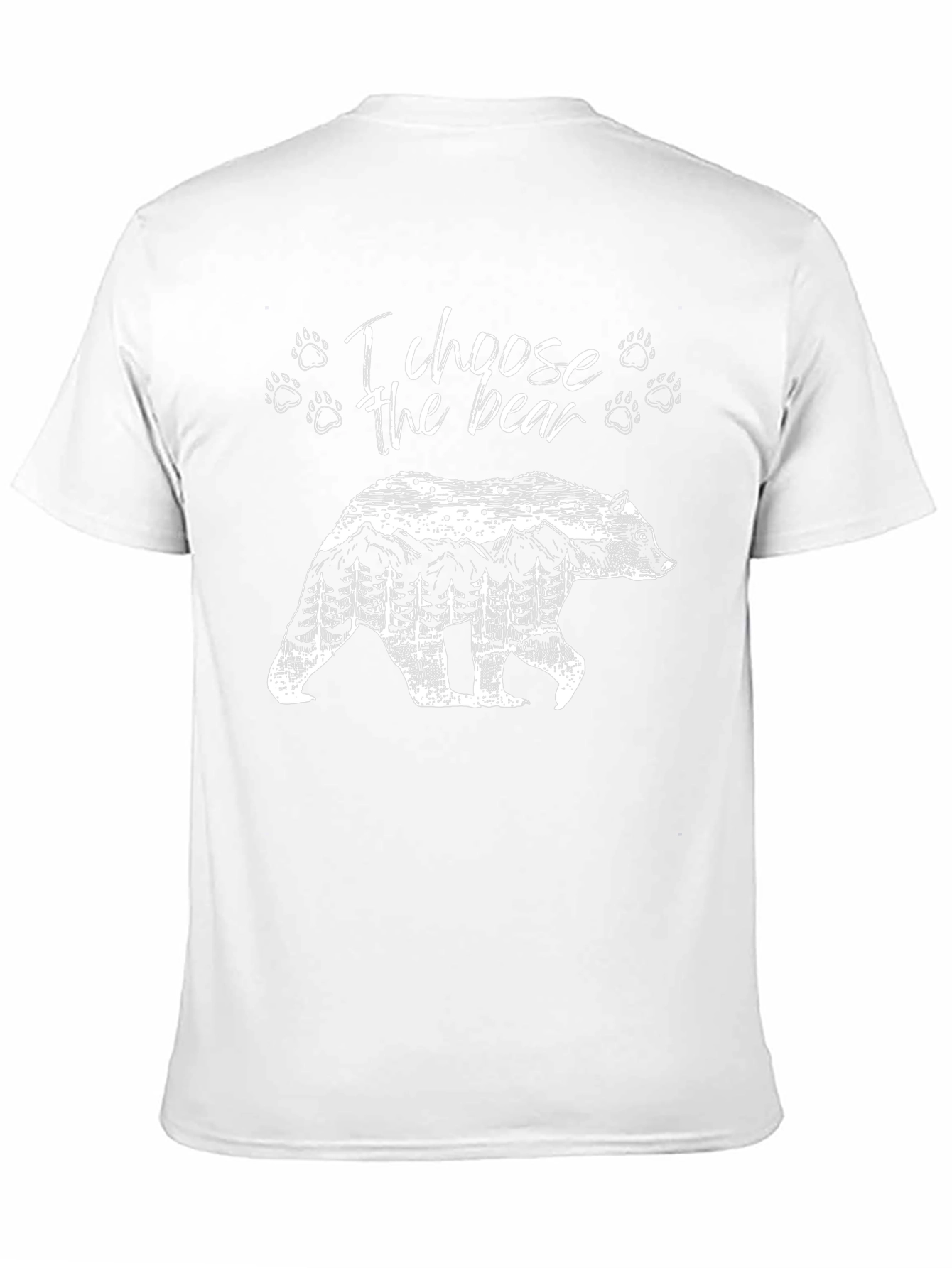 I Choose The Bear Black Graphic Tee