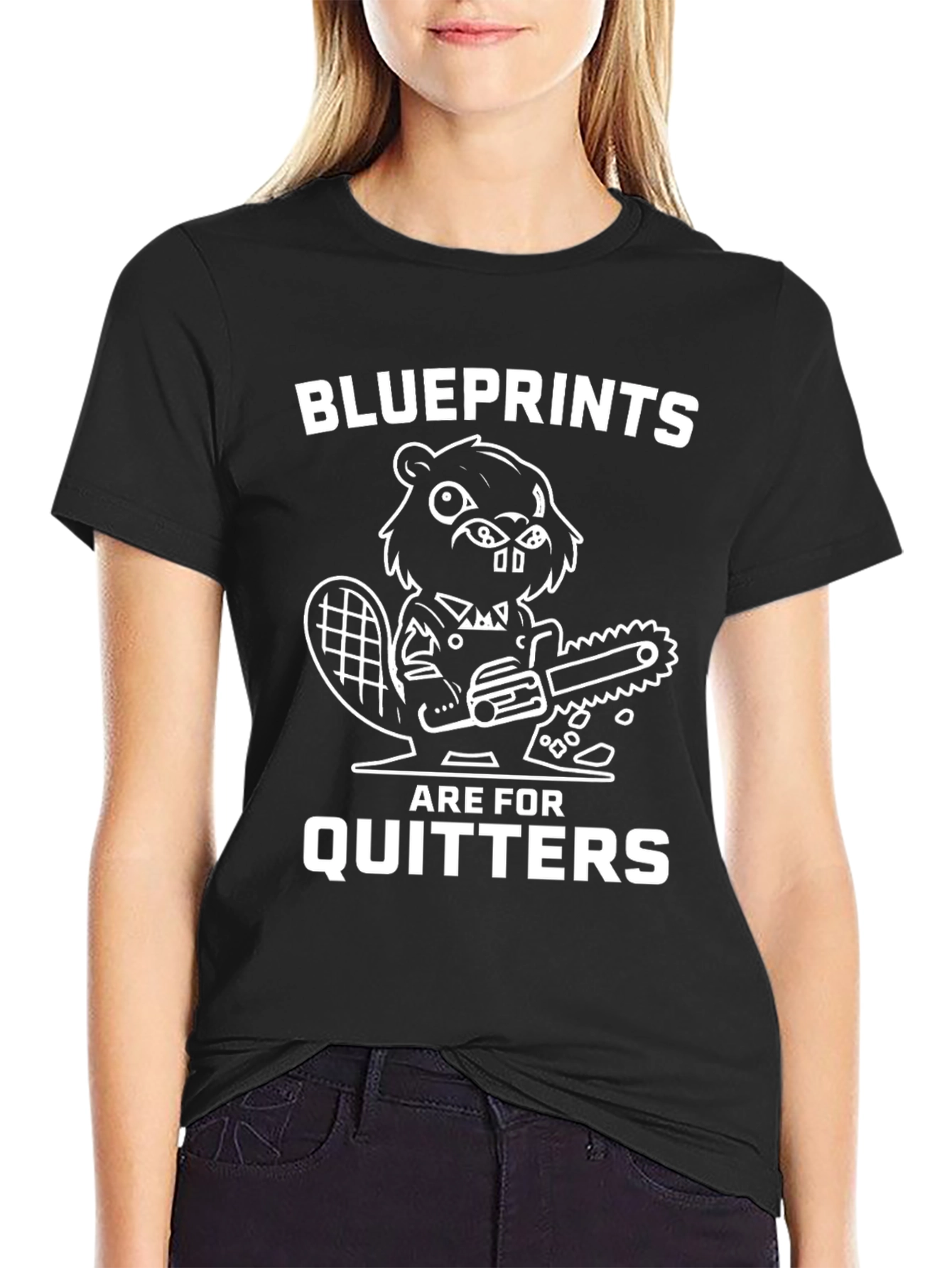 Blueprints Are For Quitters Beaver Graphic Tee