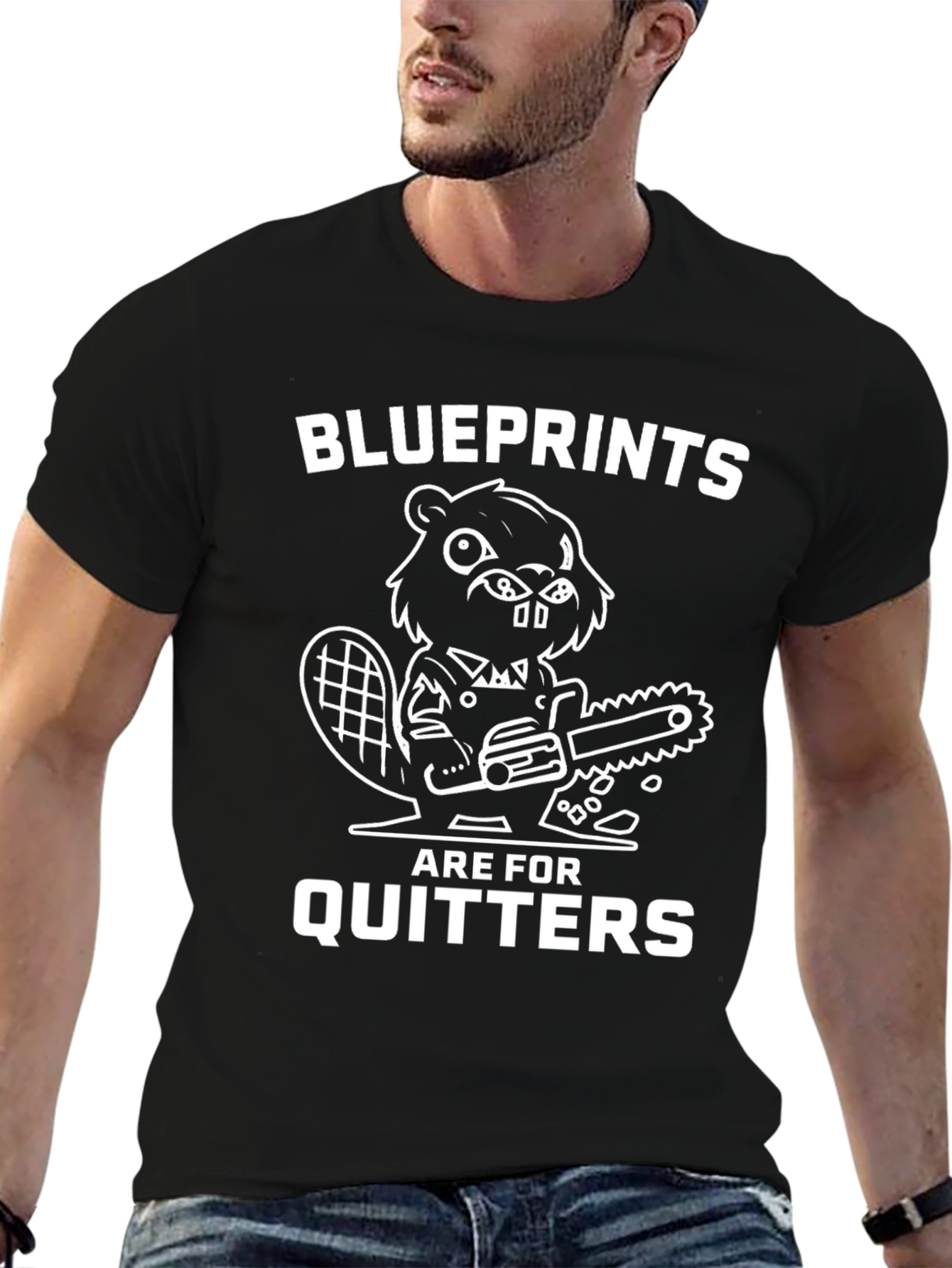Blueprints Are For Quitters Beaver Graphic Tee