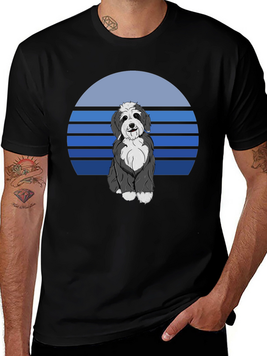 Dog Graphic Tee - Retro Style
