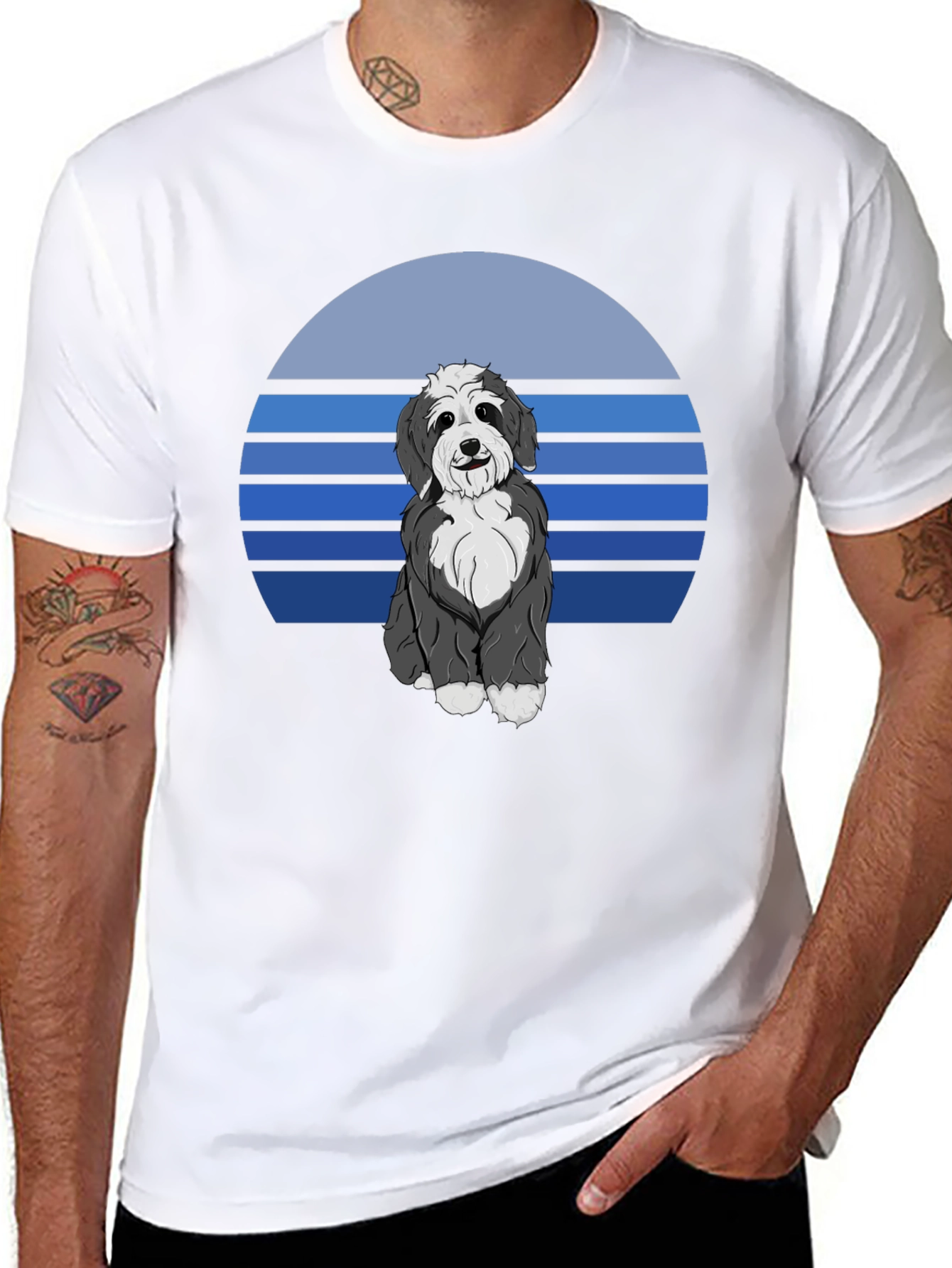 Dog Graphic Tee - Retro Style
