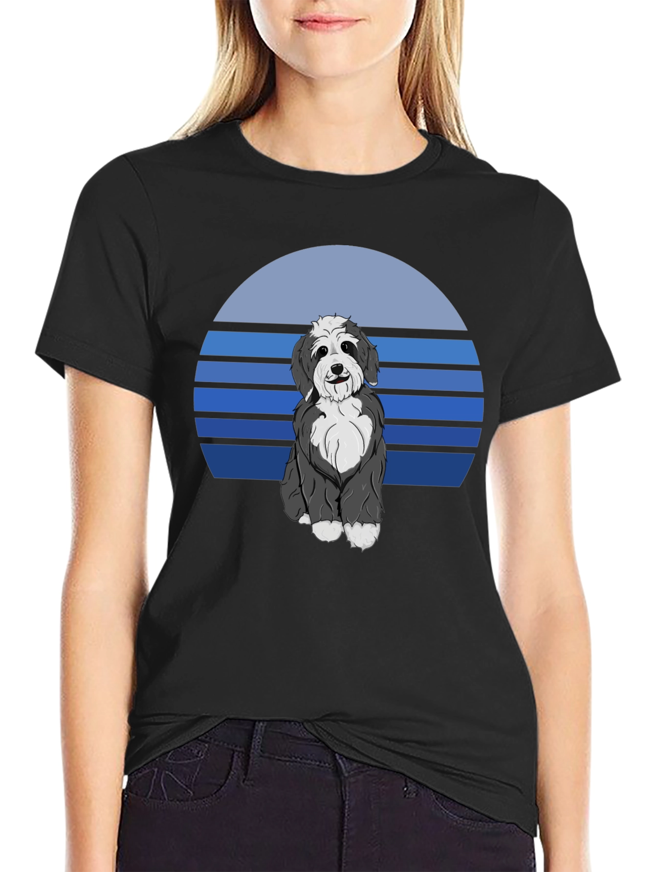 Dog Graphic Tee - Retro Style