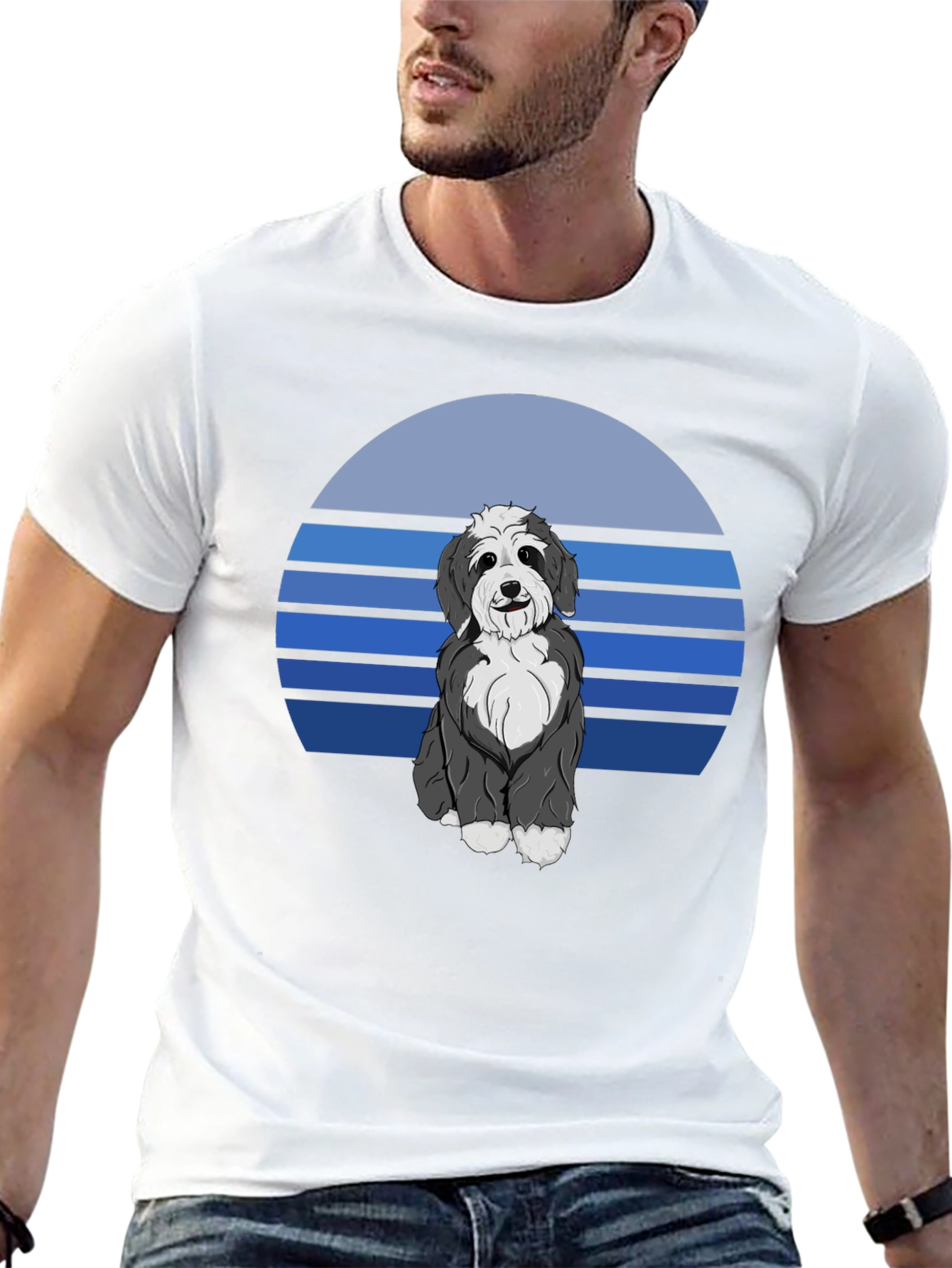 Dog Graphic Tee - Retro Style