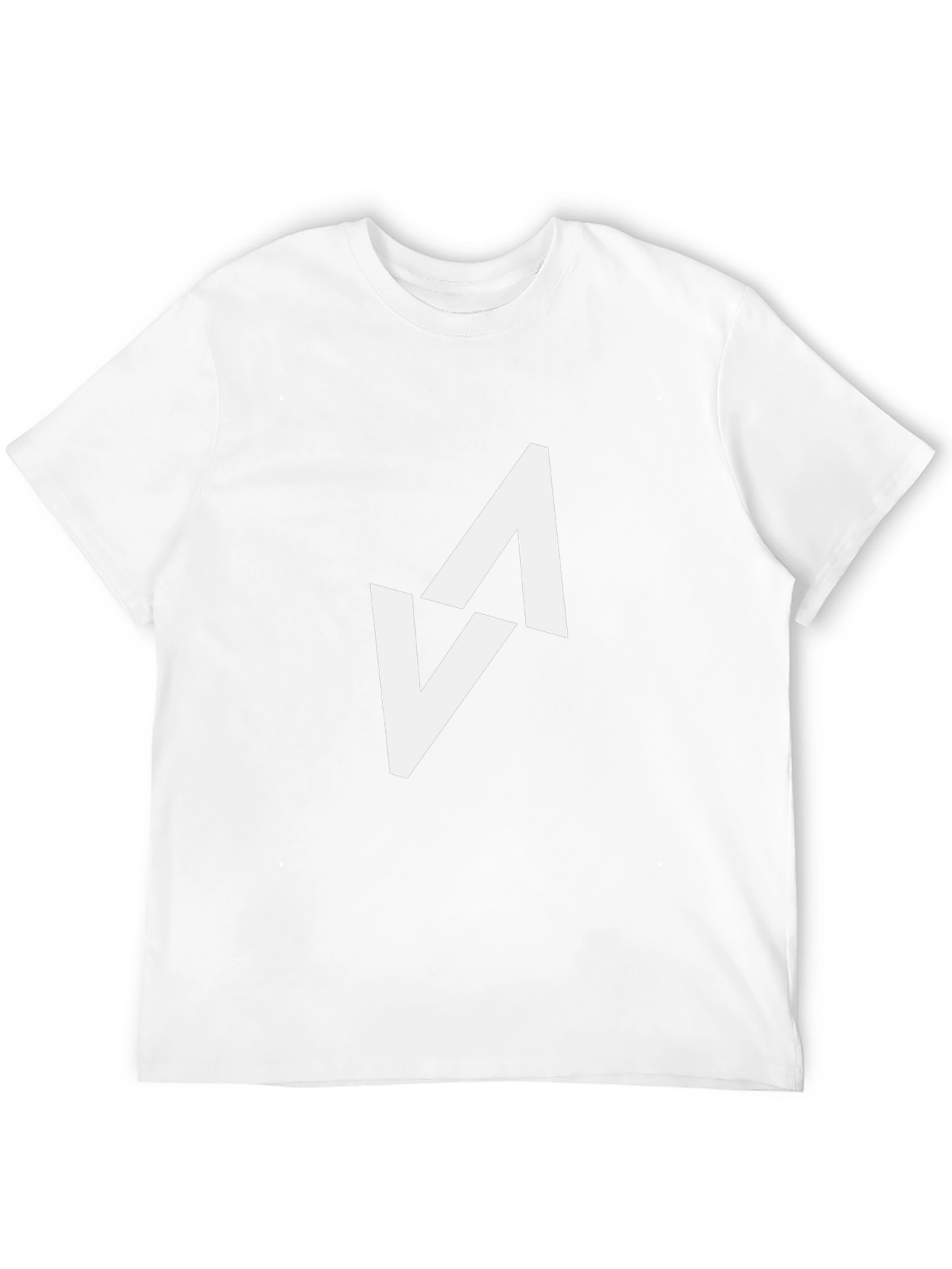 Modern Black T-Shirt with Abstract White Arrow Design