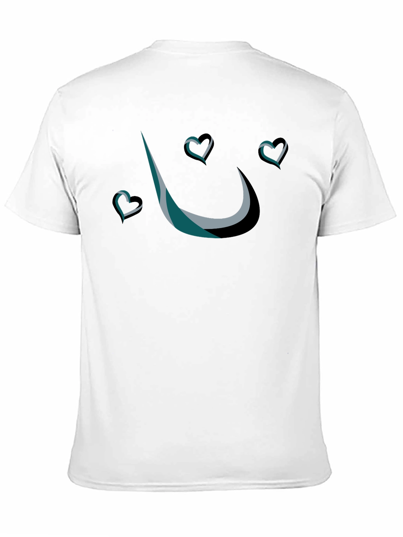 Stylish Black T-Shirt with Heart Design