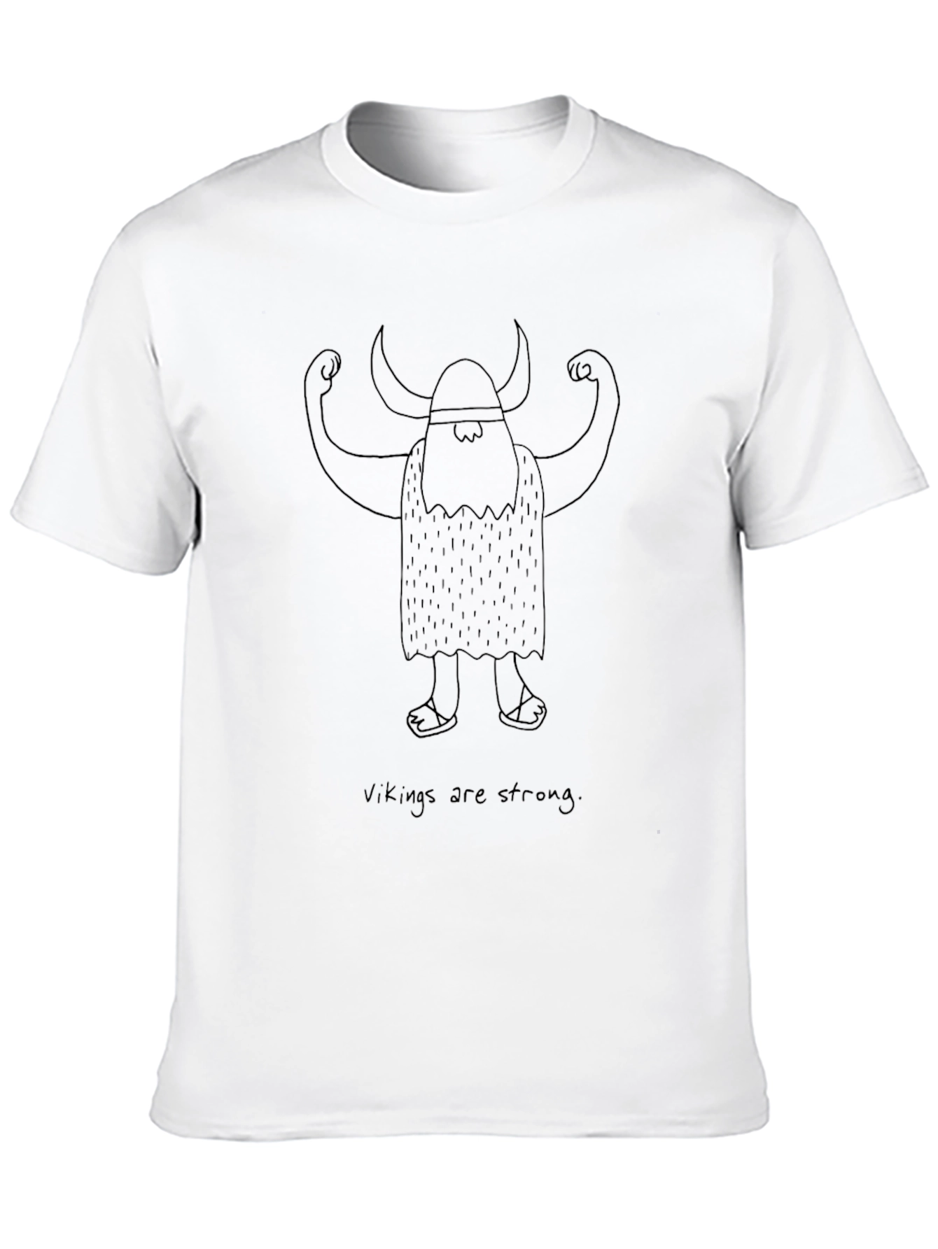 Vikings are Strong Graphic T-Shirt - Black