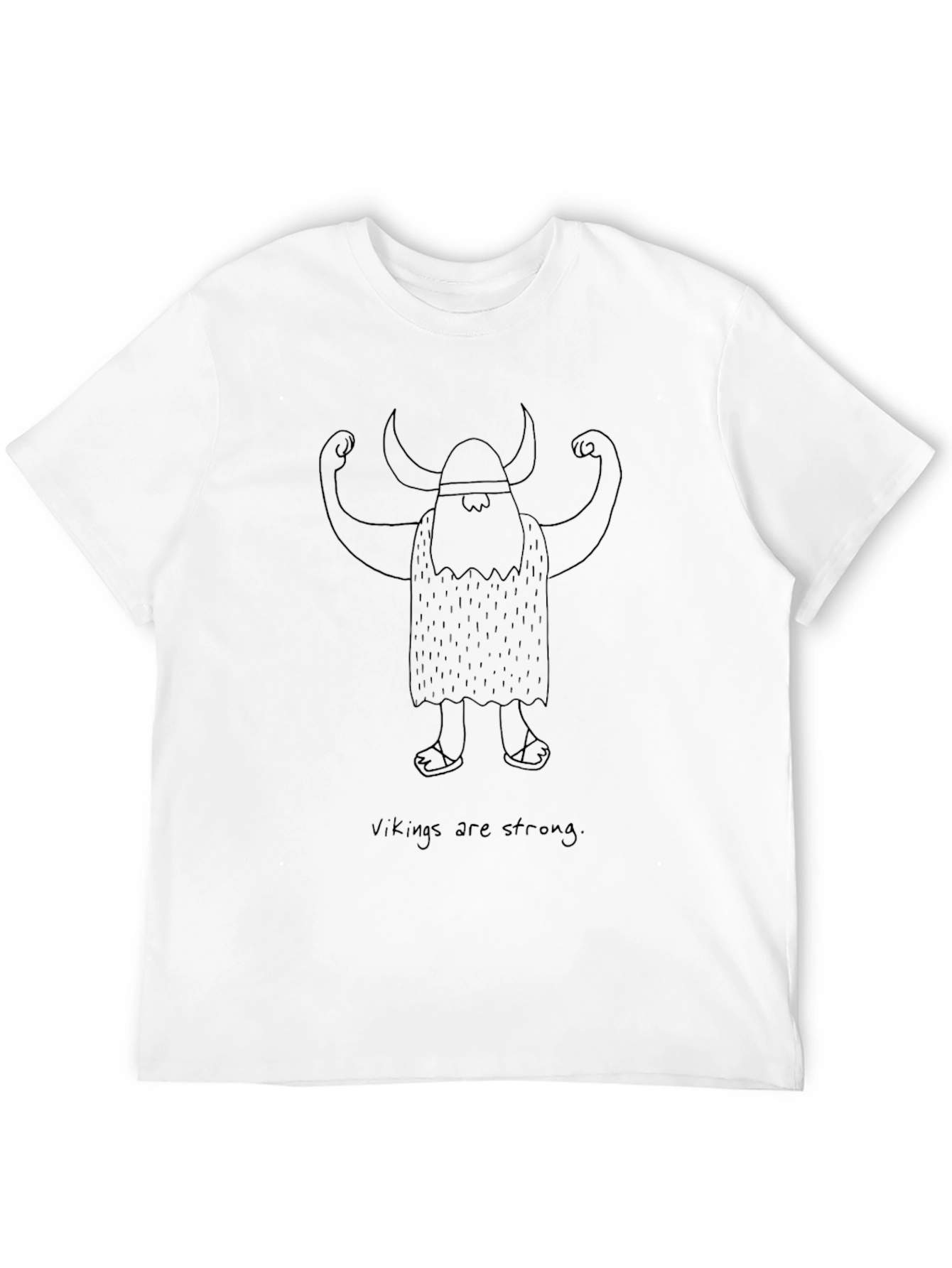 Vikings are Strong Graphic T-Shirt - Black