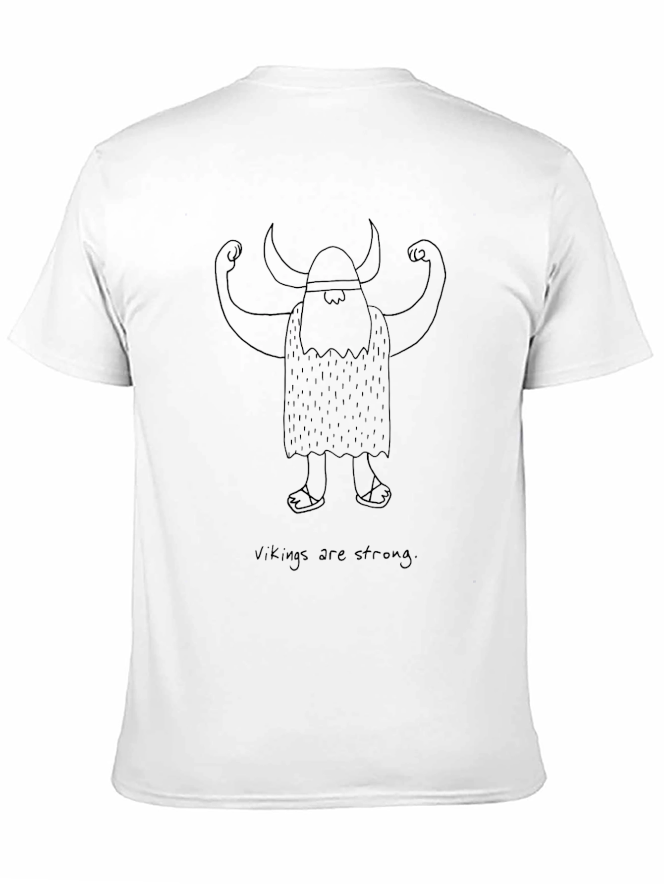 Vikings are Strong Graphic T-Shirt - Black