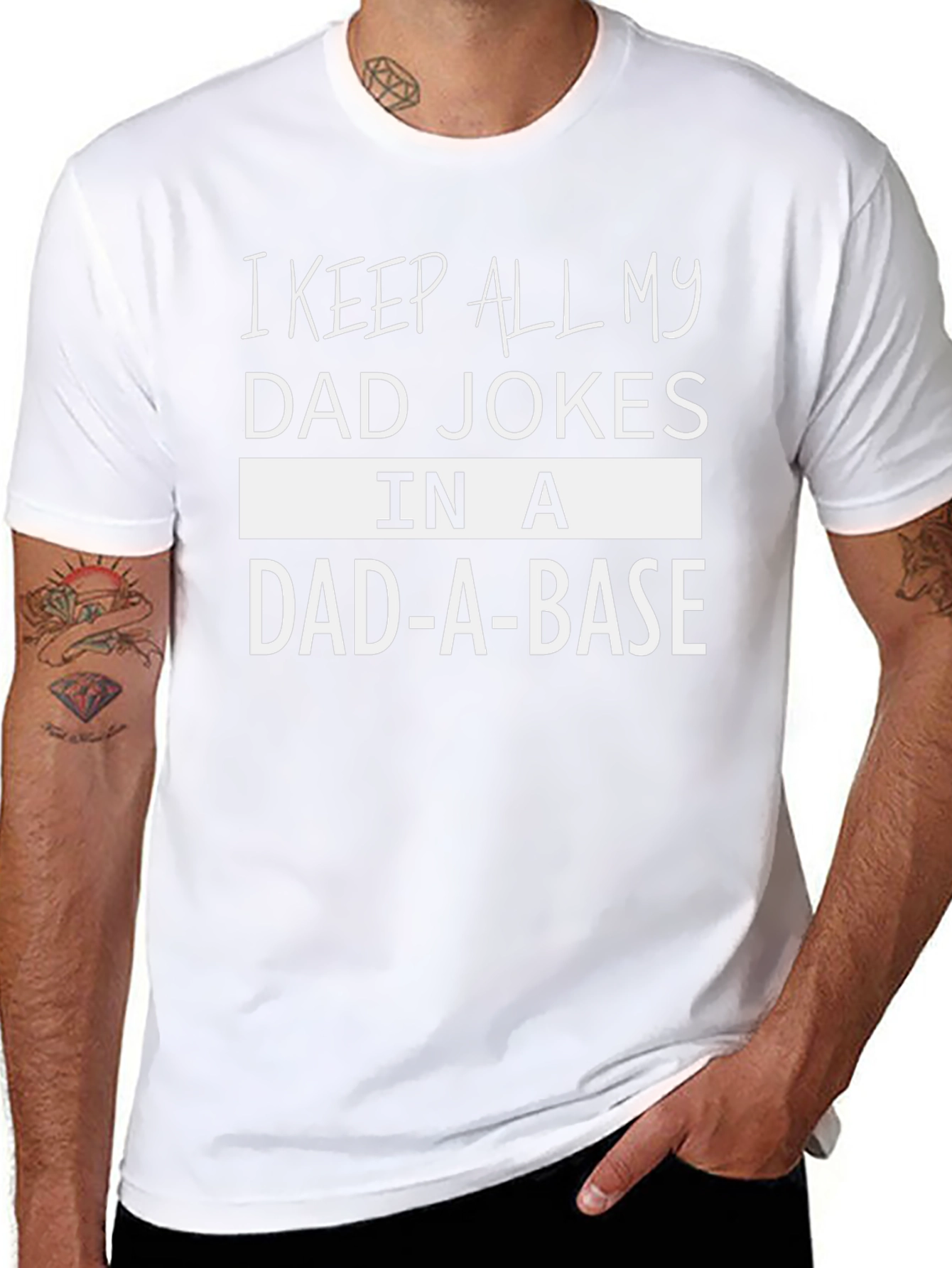 Dad Jokes T-Shirt - Dad-a-base Funny Tee