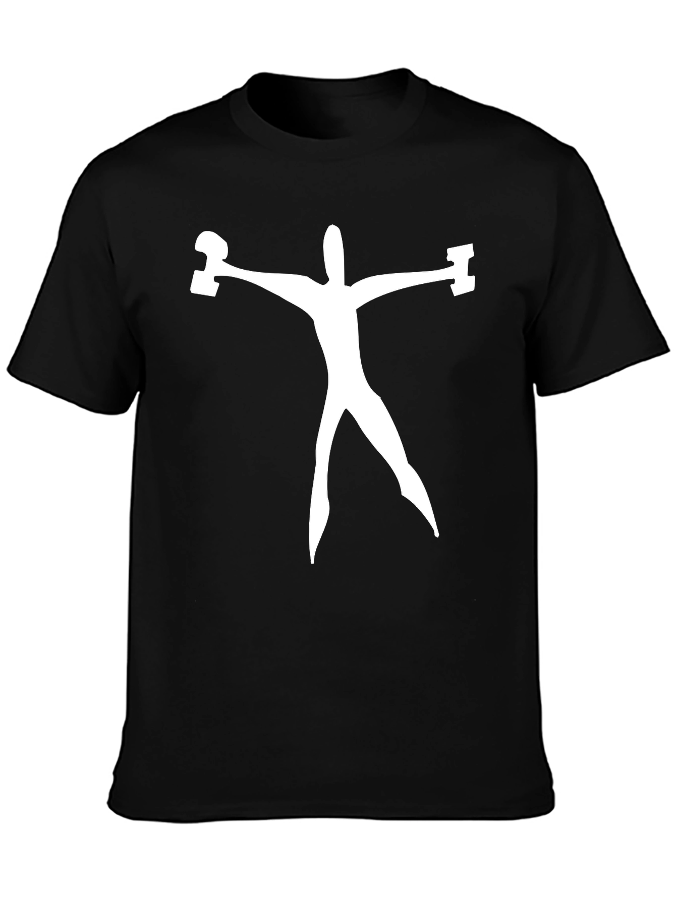 Weightlifting Man Graphic Tee - Black