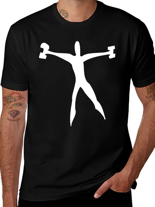 Weightlifting Man Graphic Tee - Black