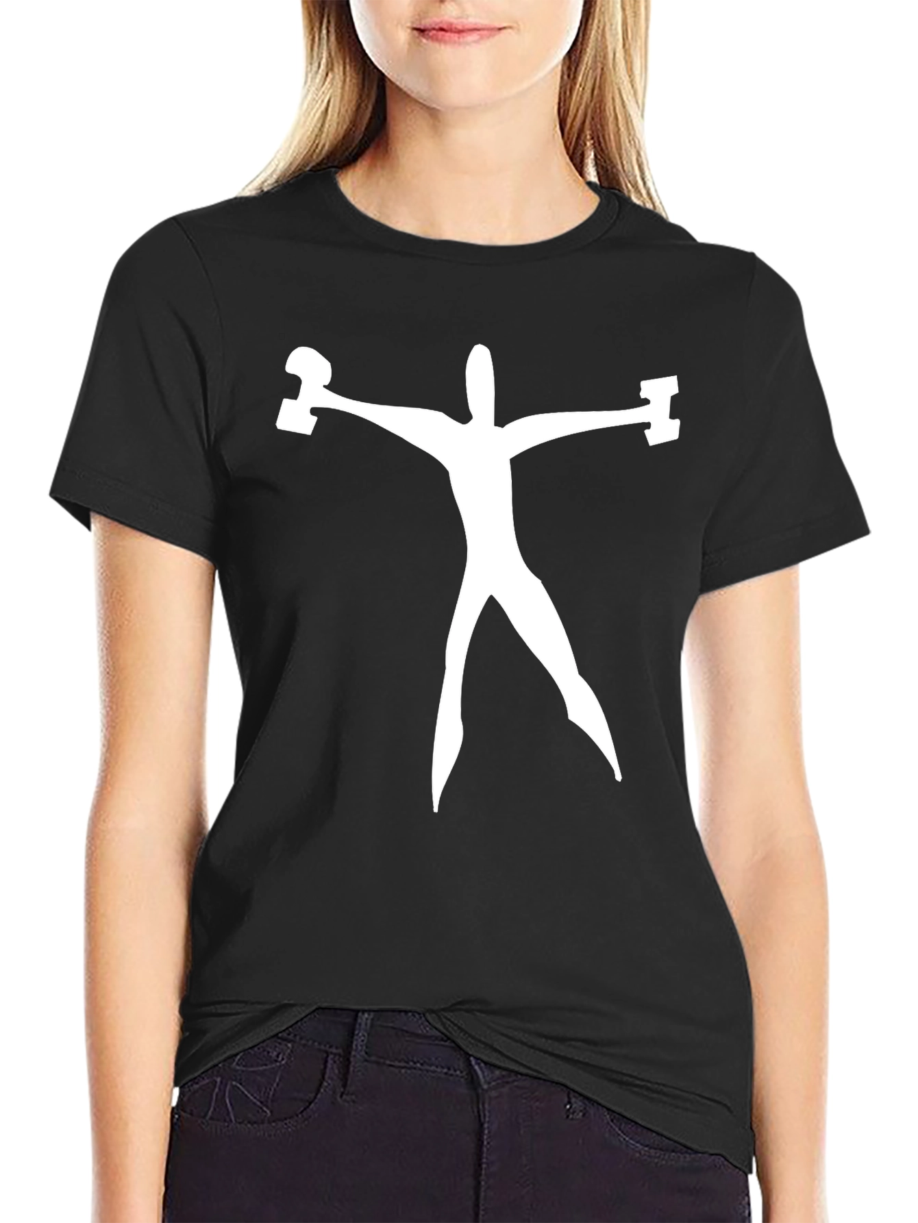 Weightlifting Man Graphic Tee - Black