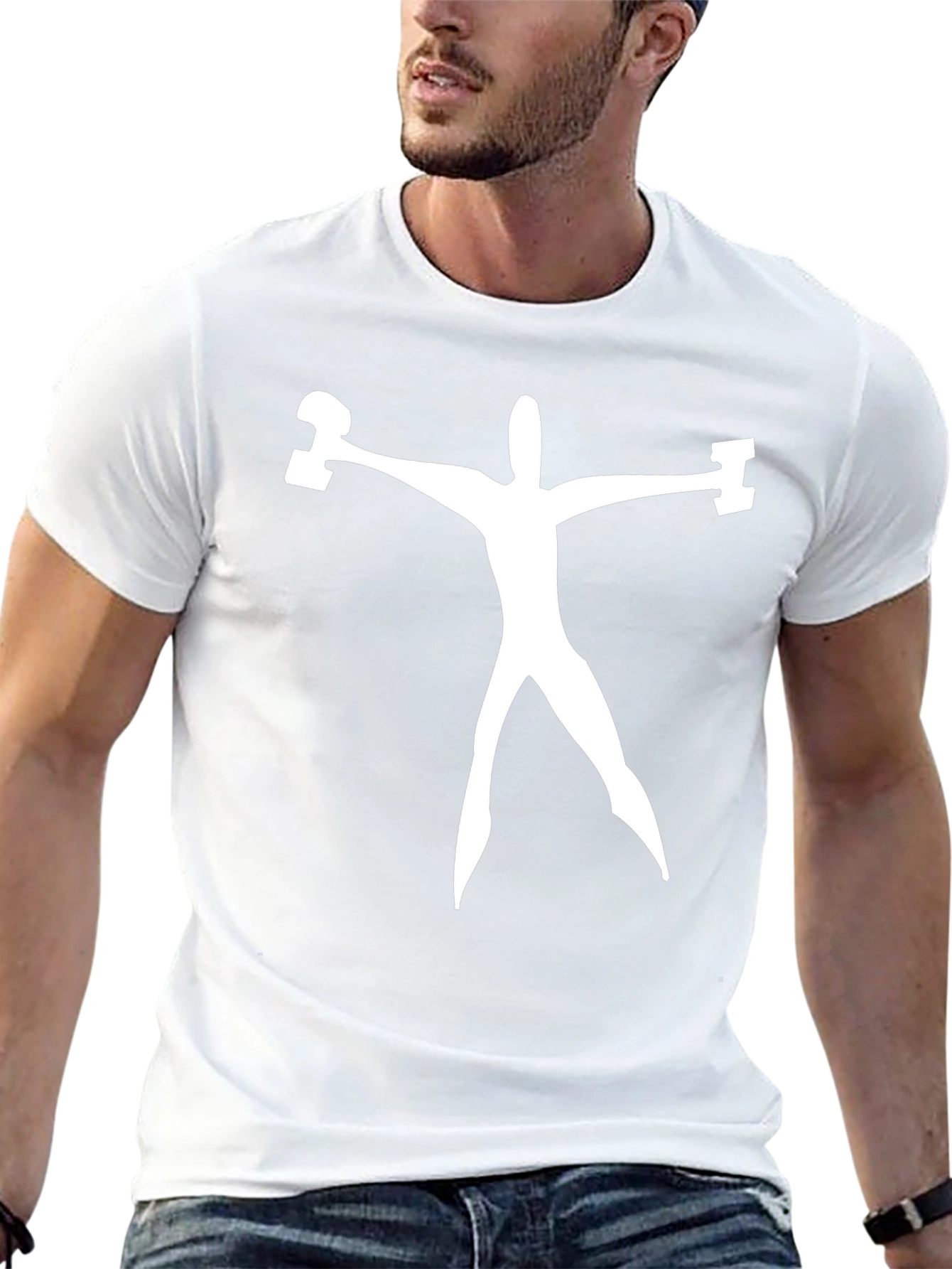 Weightlifting Man Graphic Tee - Black