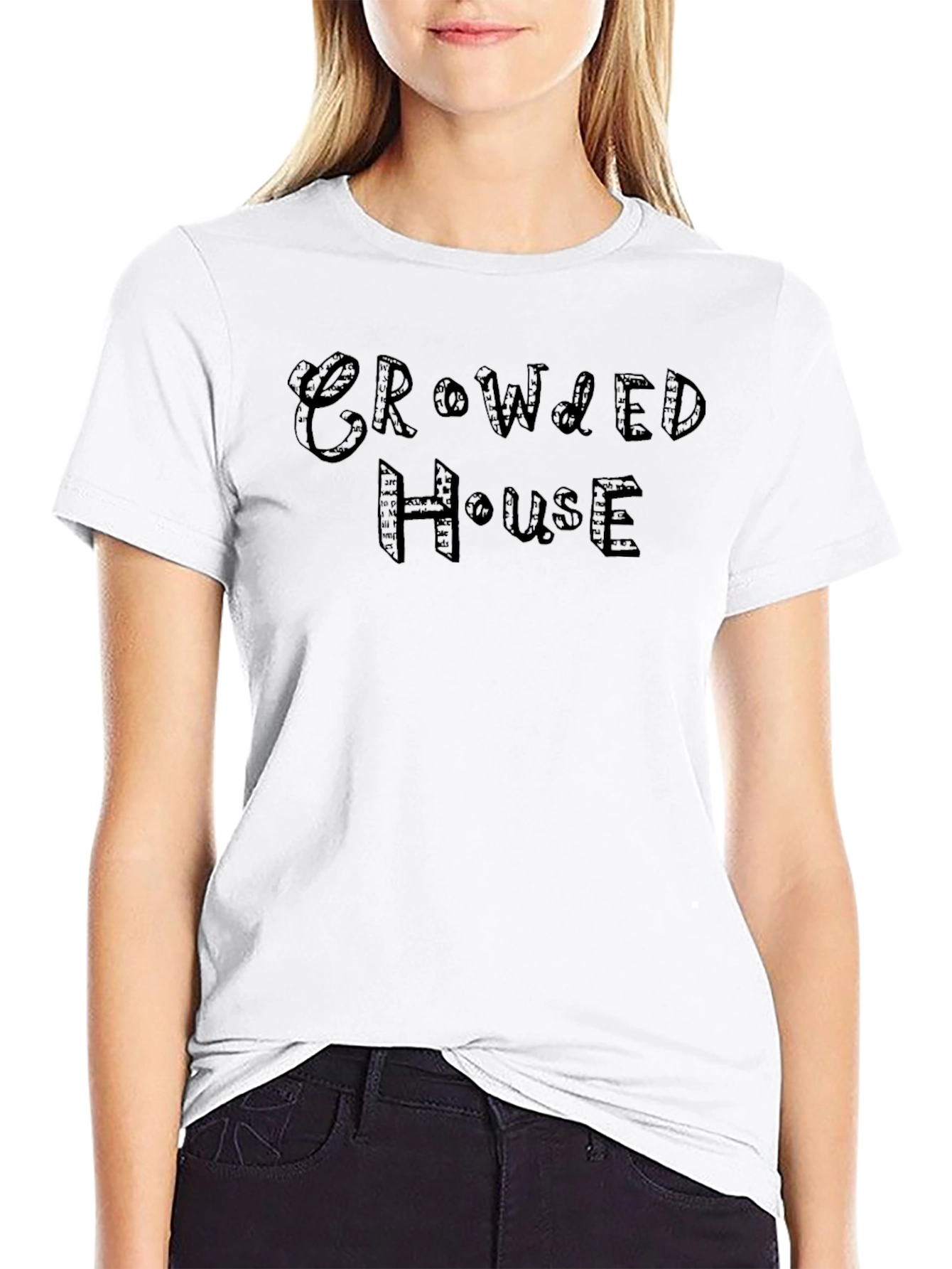 Crowded House Black Graphic T-Shirt