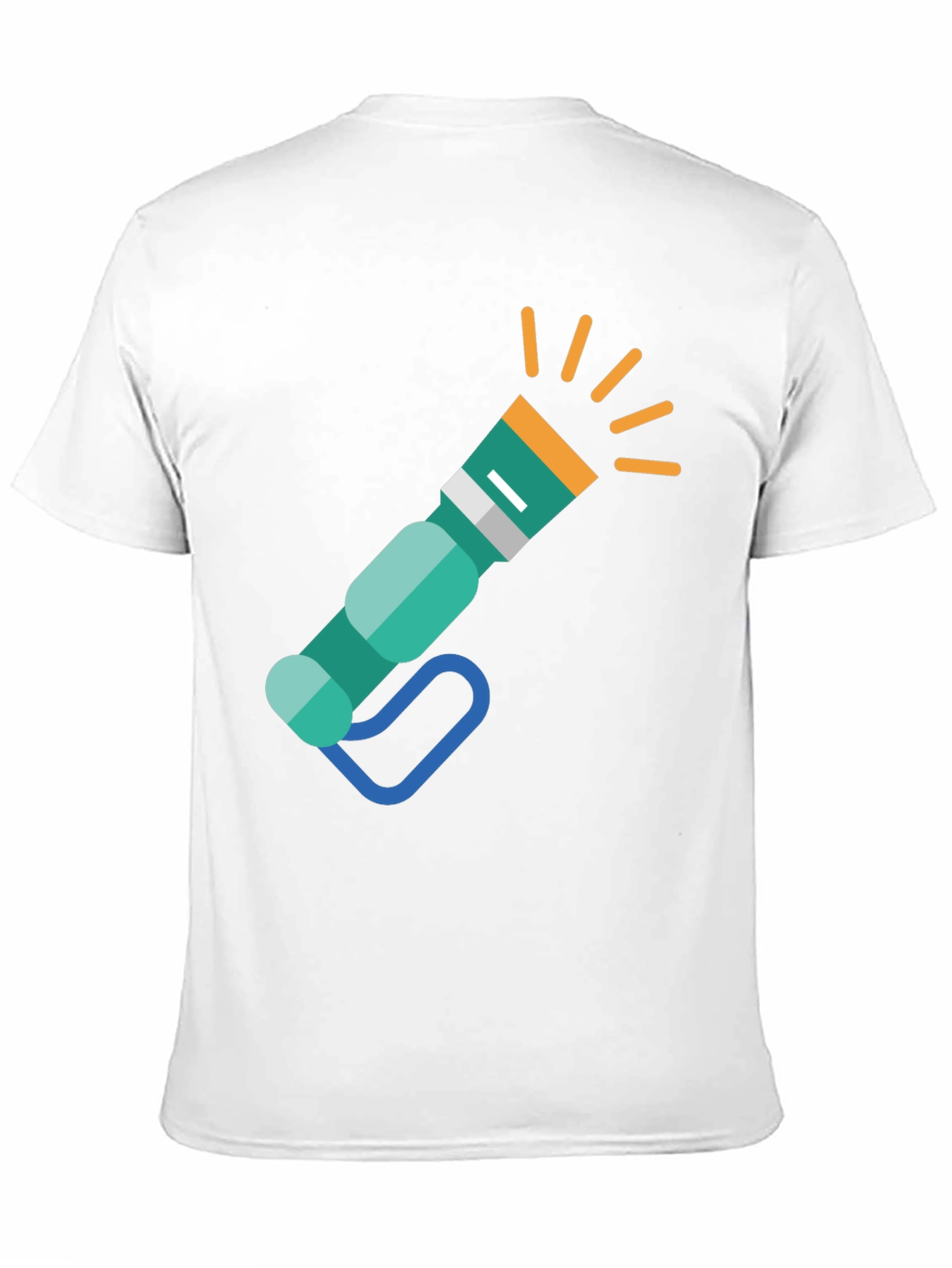 Flashlight Graphic Tee - Novelty Black T-Shirt