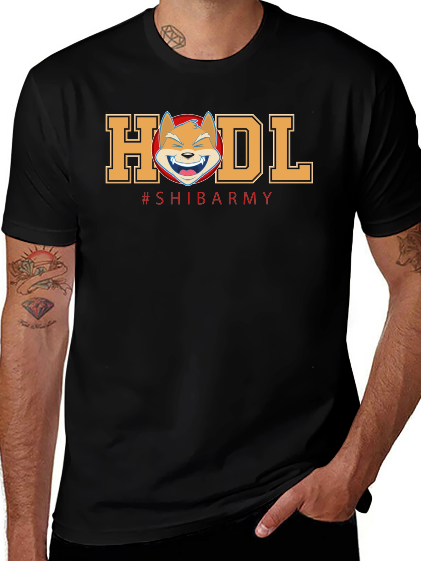 HODL Shiba Army Black T-Shirt