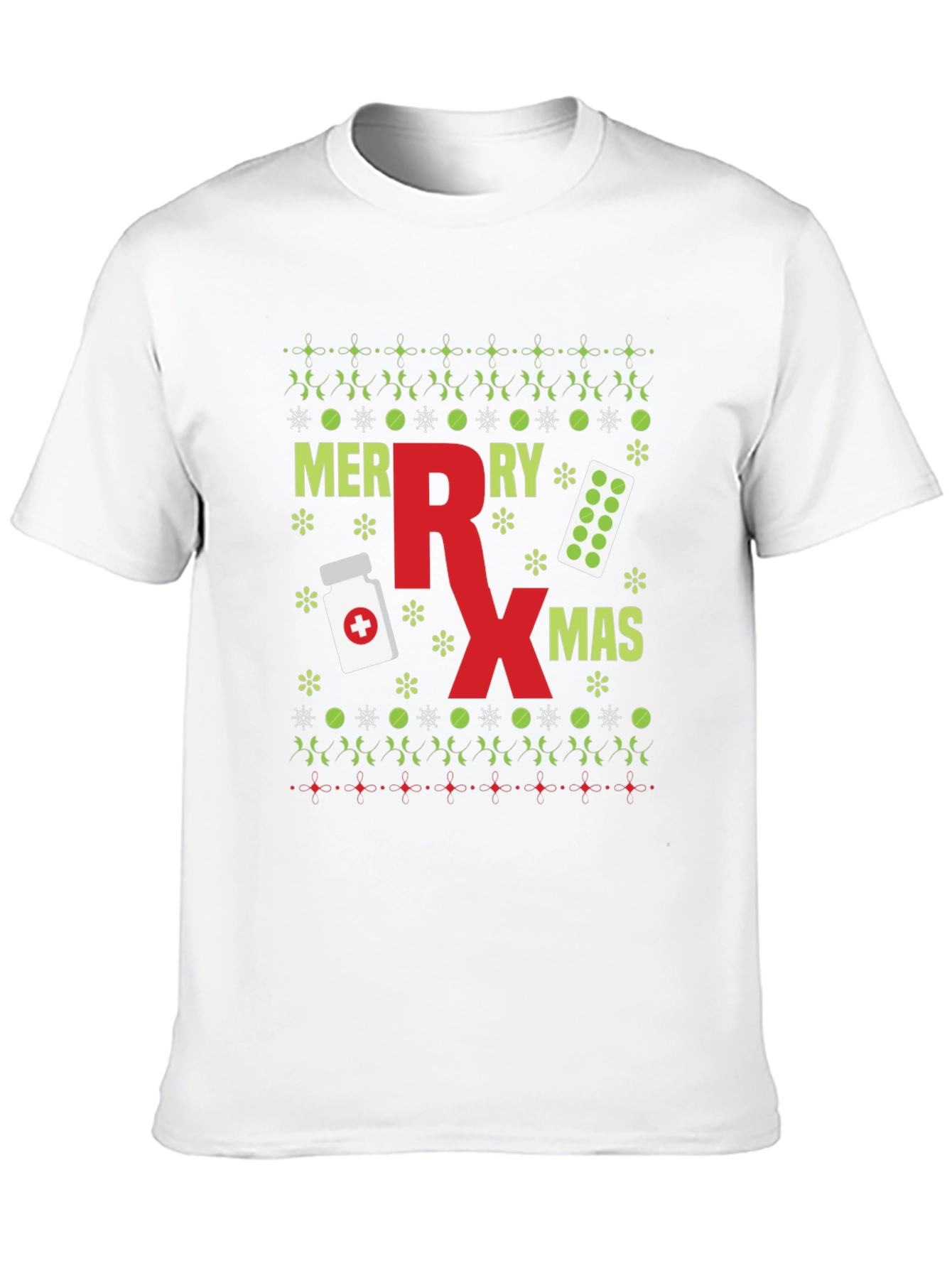 Merry Rx-Mas Ugly Christmas Sweater Style T-Shirt