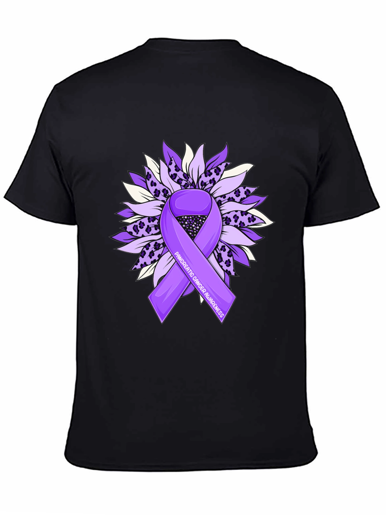 Pancreatic Cancer Awareness Sunflower Ribbon T-Shirt