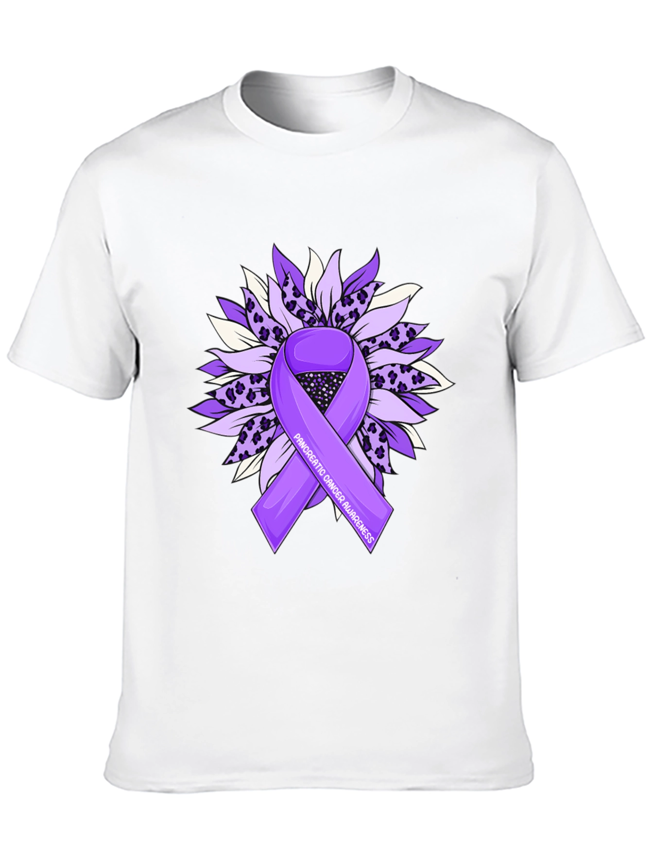 Pancreatic Cancer Awareness Sunflower Ribbon T-Shirt