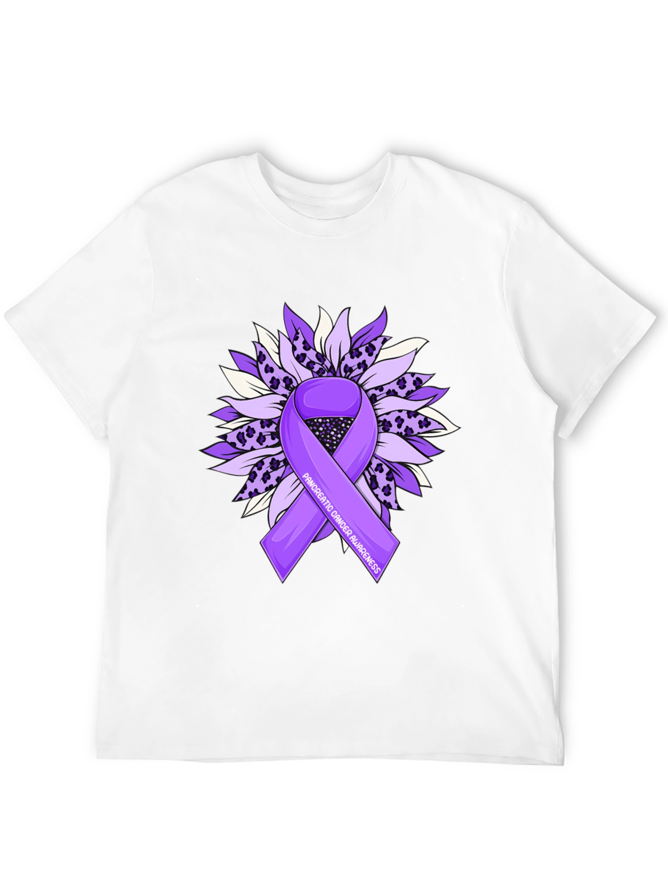 Pancreatic Cancer Awareness Sunflower Ribbon T-Shirt