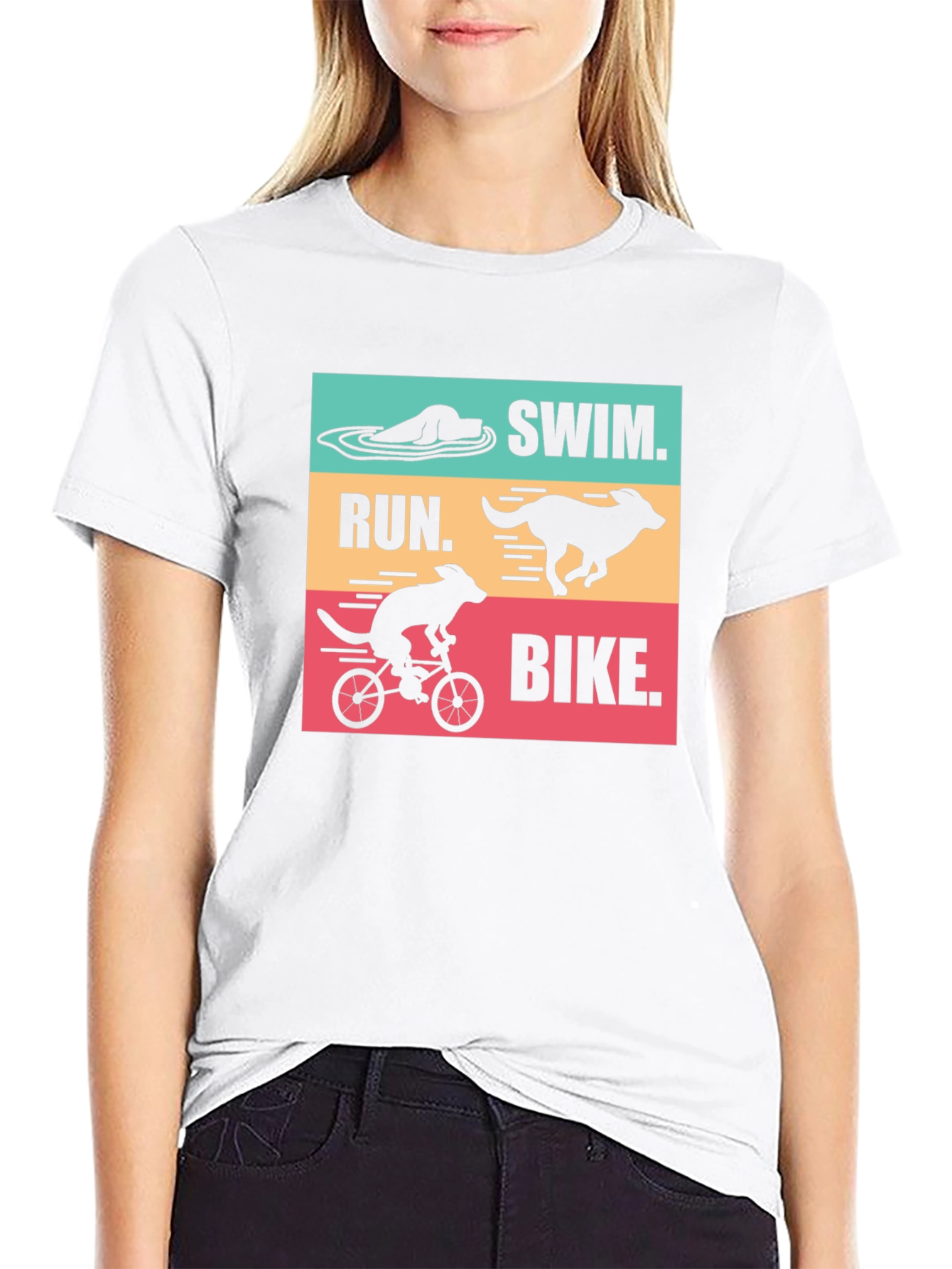 Swim Run Bike Dog T-Shirt