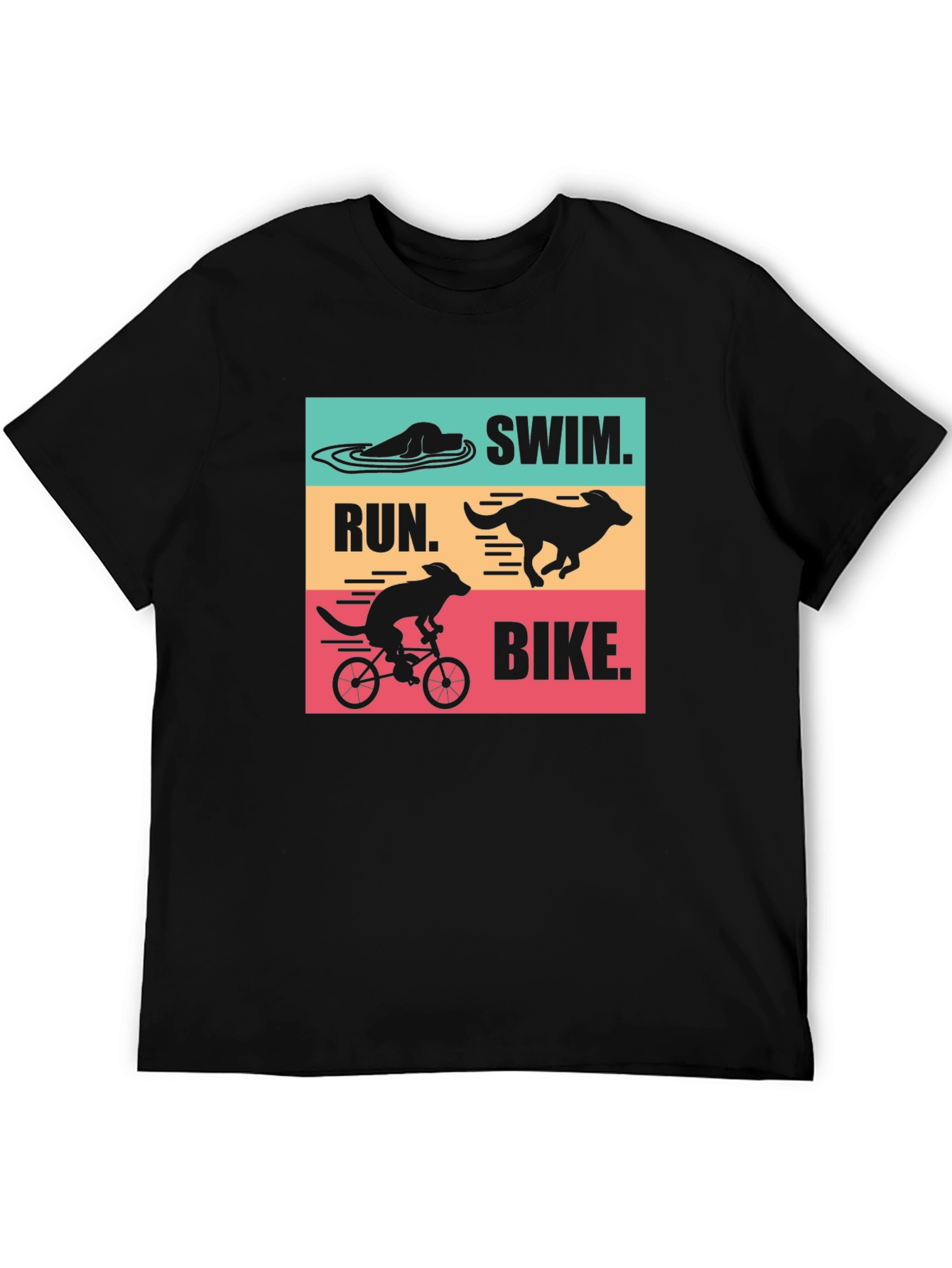 Swim Run Bike Dog T-Shirt
