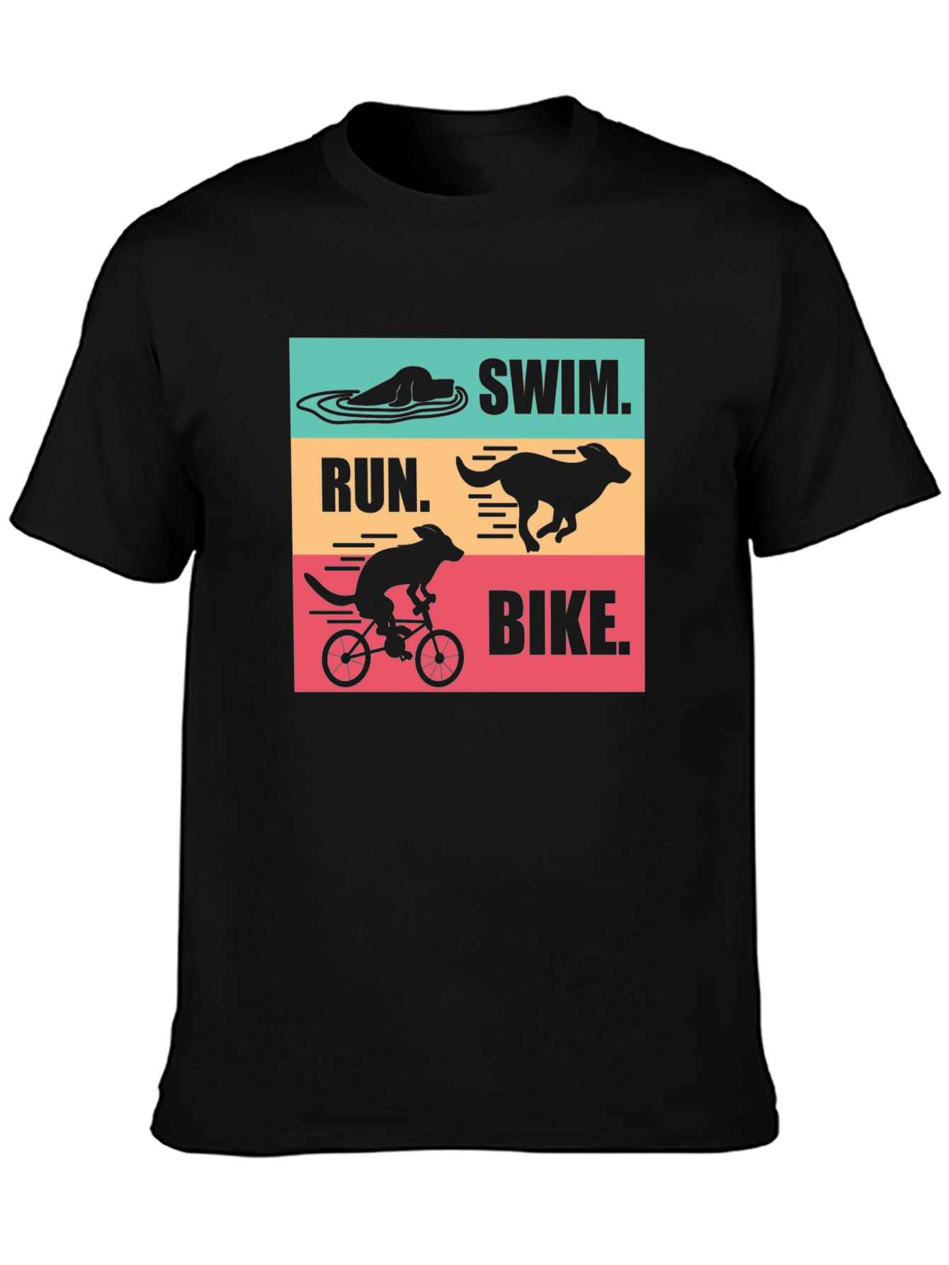 Swim Run Bike Dog T-Shirt