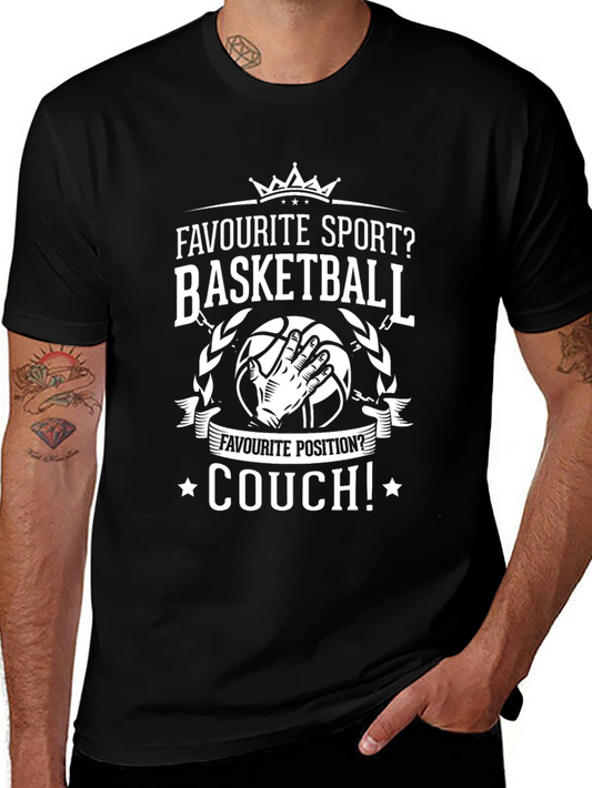 Basketball Couch Potato T-Shirt - Funny Graphic Tee