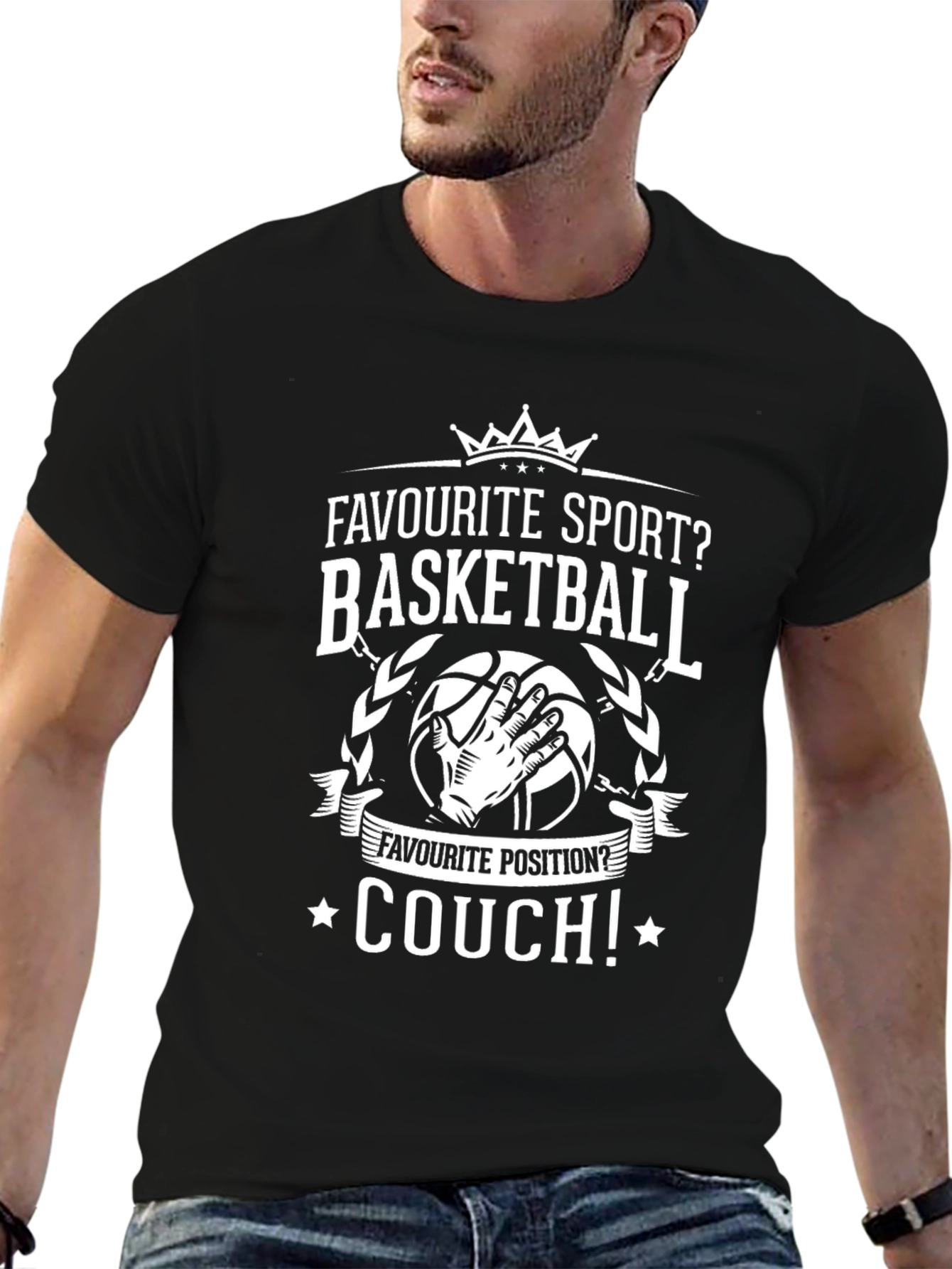 Basketball Couch Potato T-Shirt - Funny Graphic Tee
