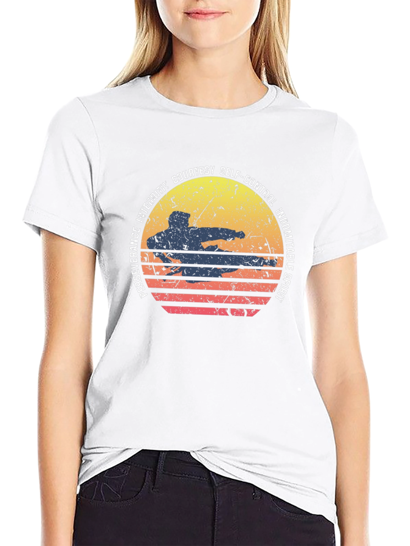 Martial Arts Sunset Graphic Tee