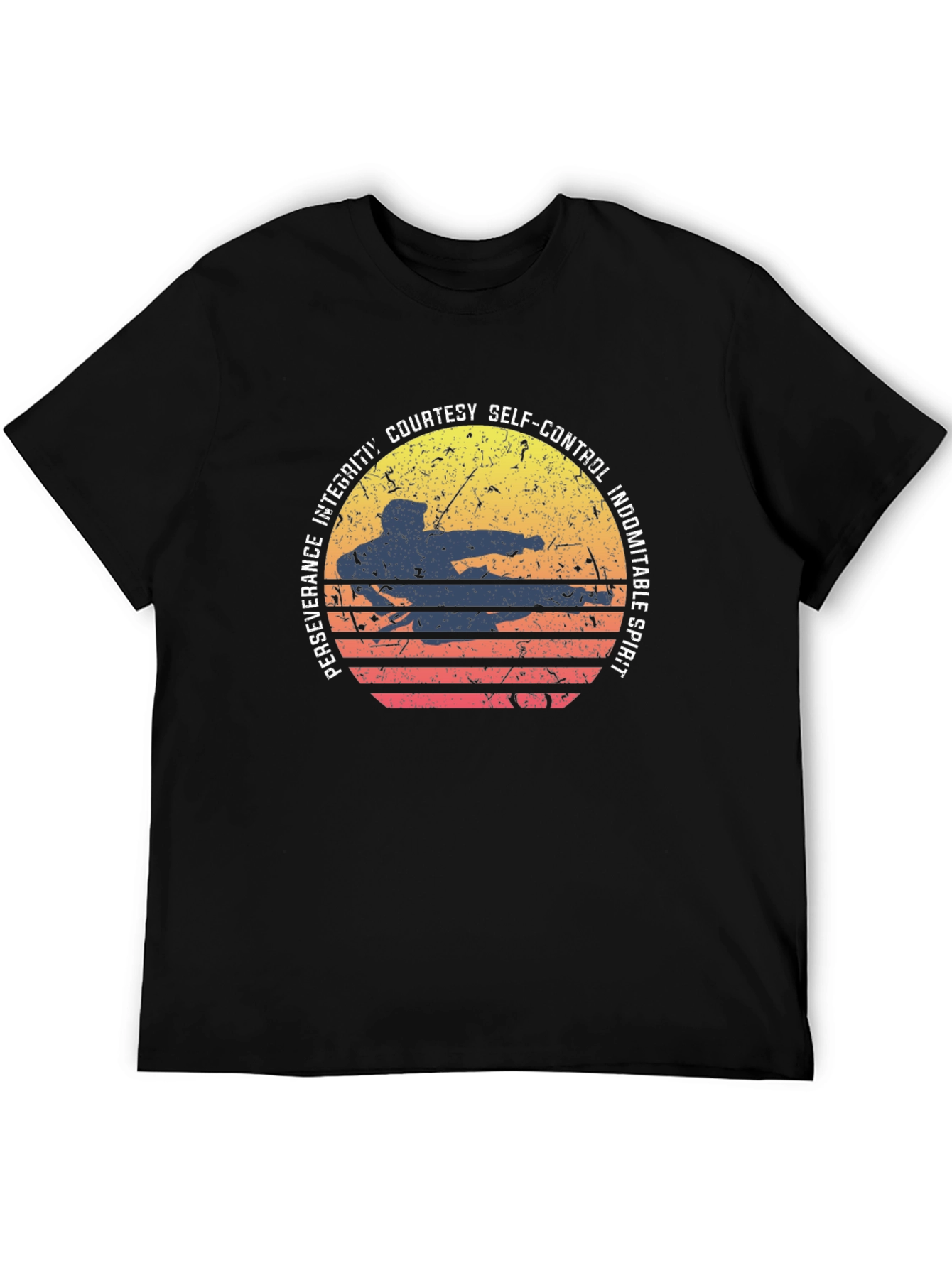 Martial Arts Sunset Graphic Tee