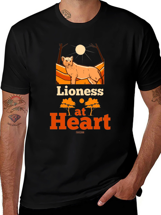 Lioness at Heart Graphic Tee - Bold Womens T-Shirt