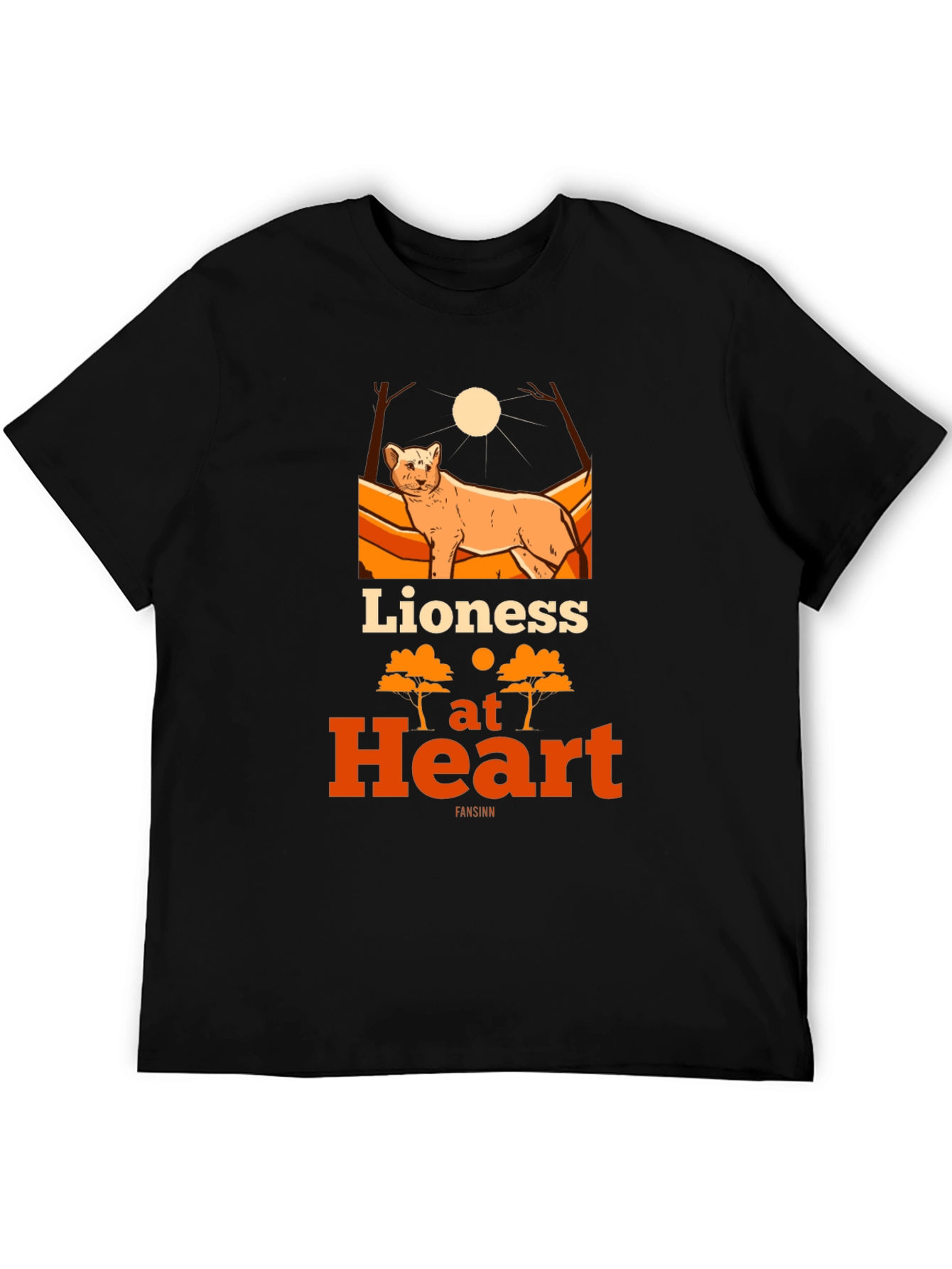 Lioness at Heart Graphic Tee - Bold Womens T-Shirt