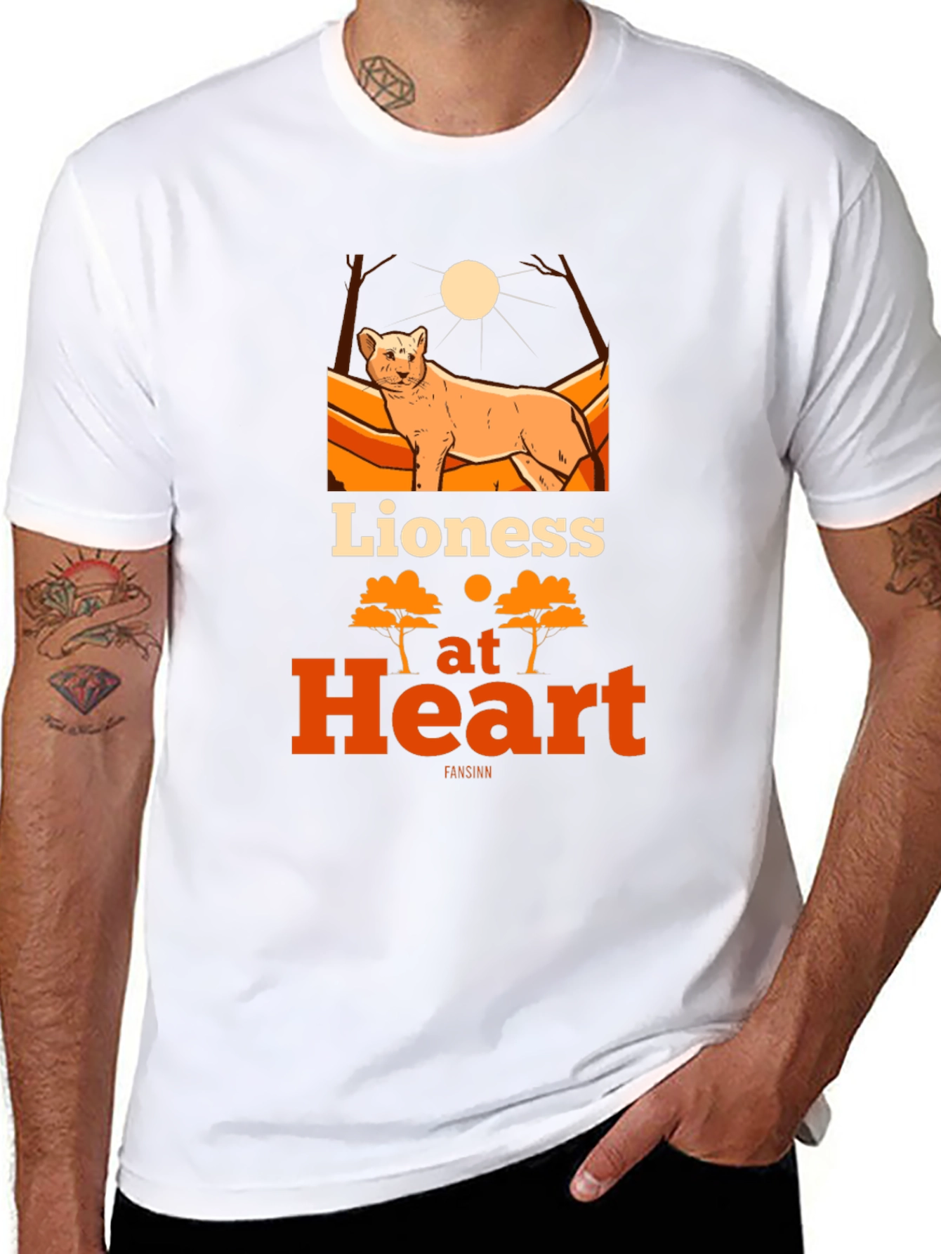Lioness at Heart Graphic Tee - Bold Womens T-Shirt