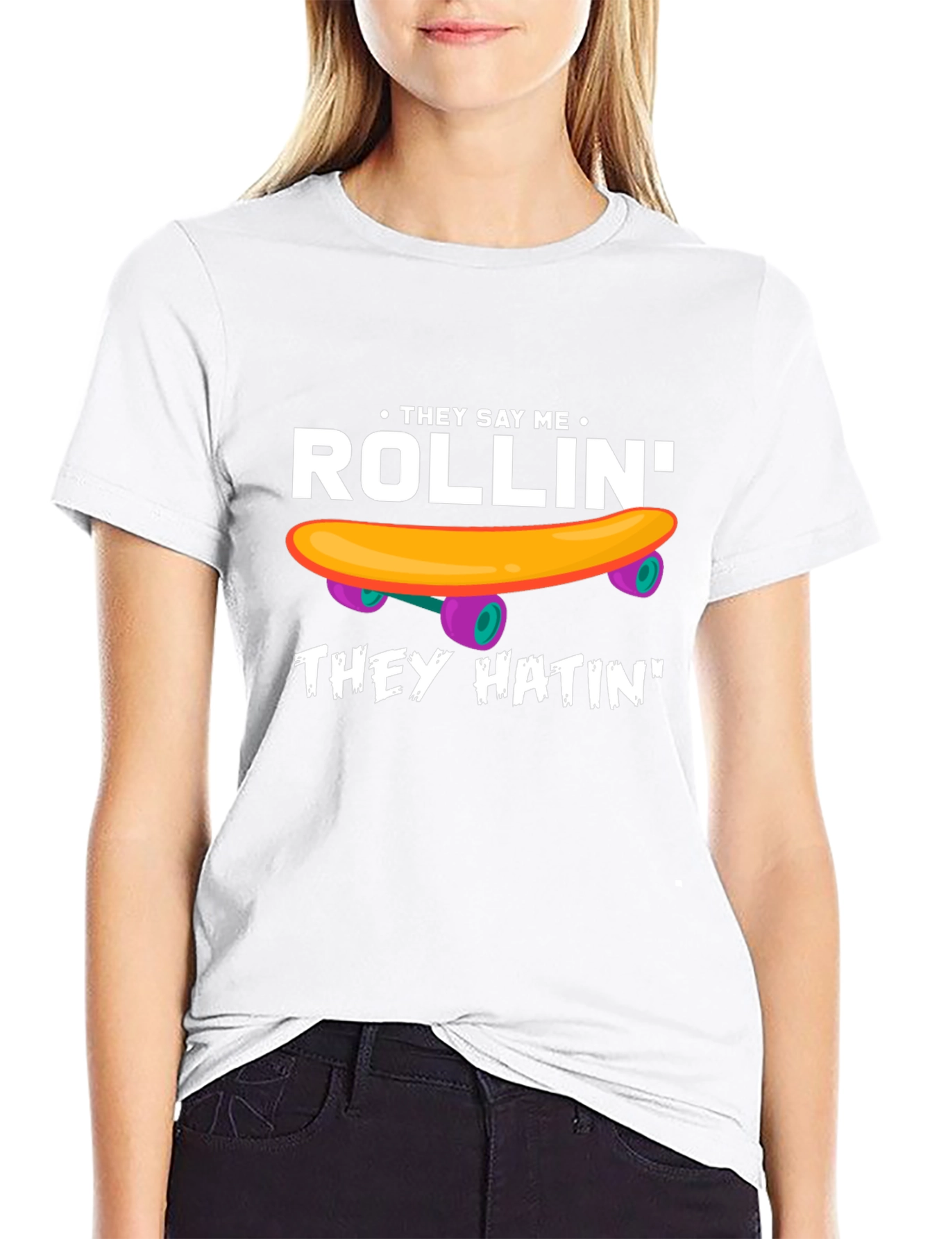 Rollin They Hatin Graphic T-Shirt